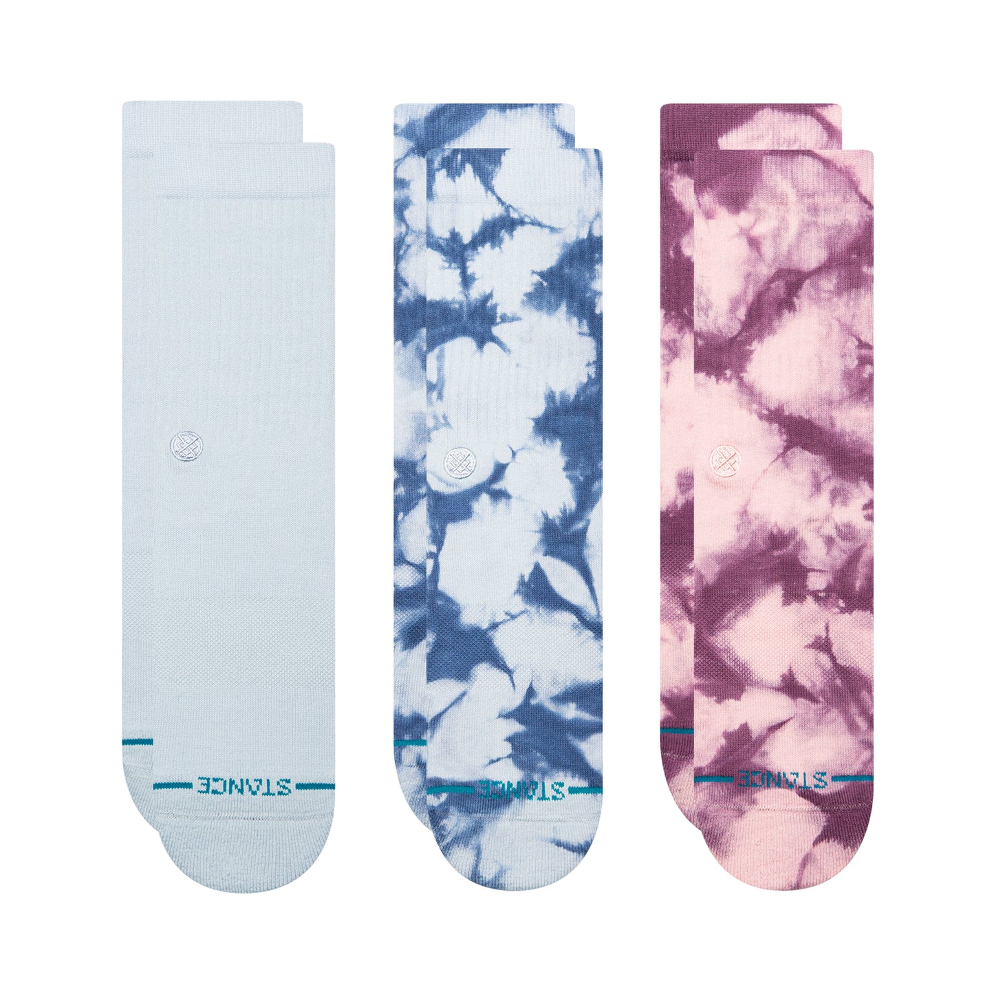 LIFESTYLE TIE DYE CREW SOCK 3 PACK
