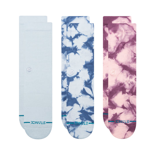 LIFESTYLE TIE DYE CREW SOCK 3 PACK