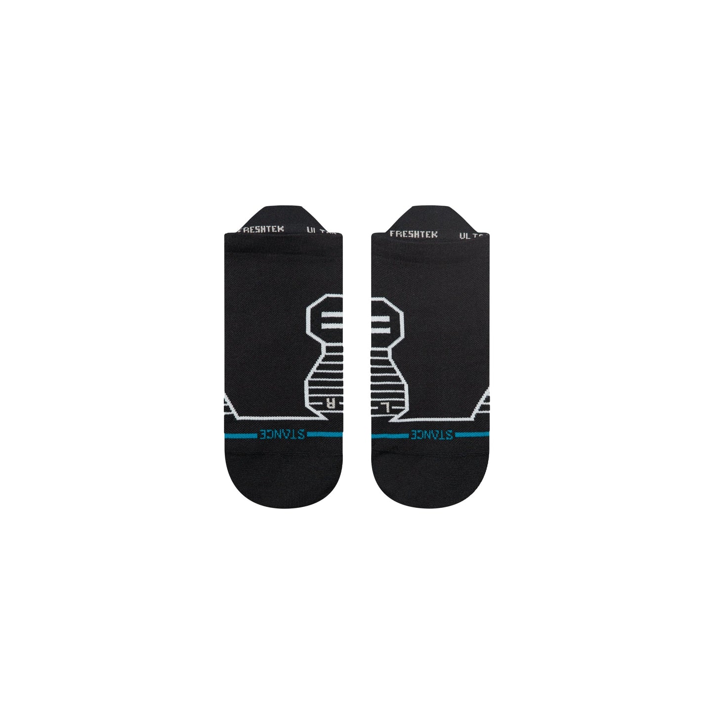 Variegated Ultra Light Tab Sock Black