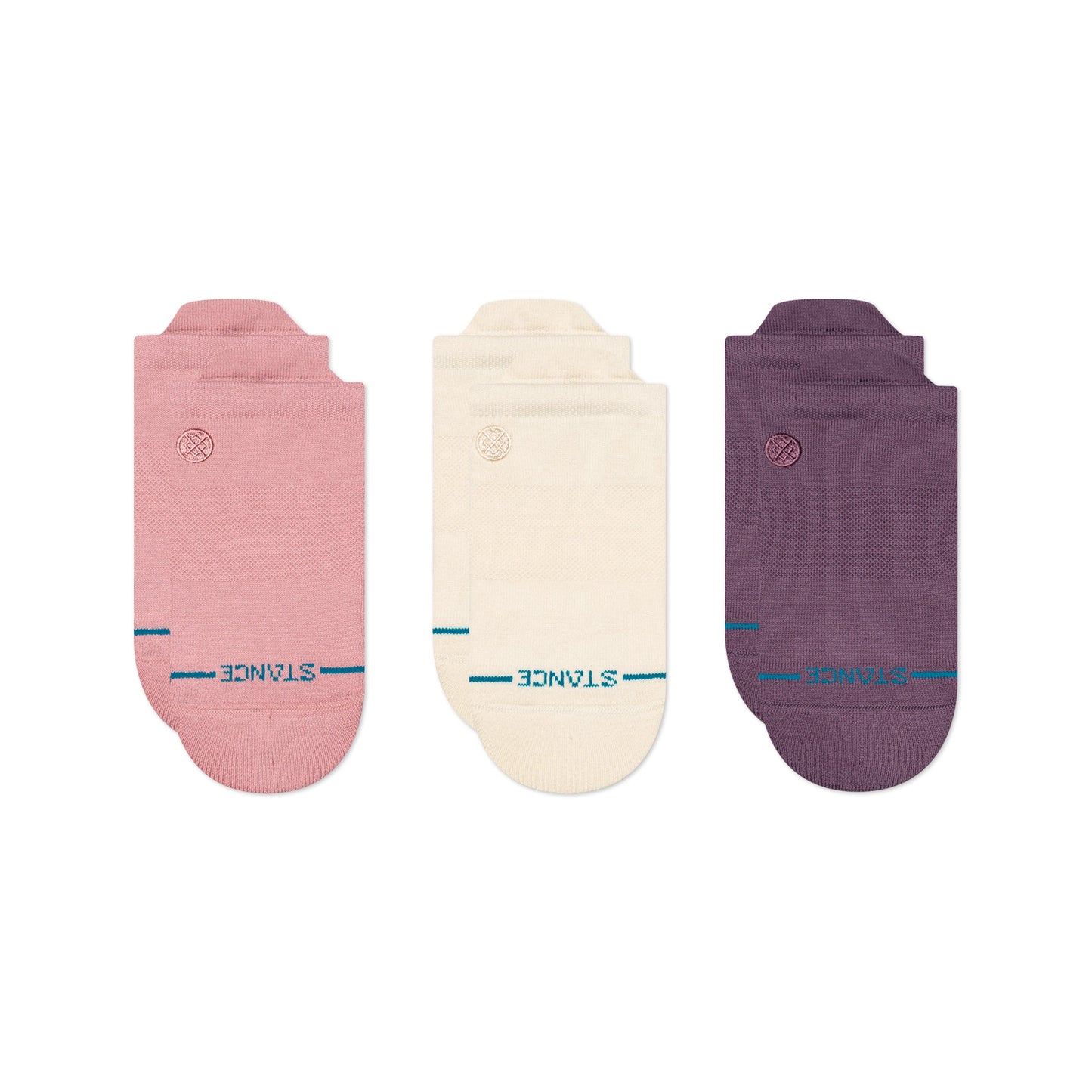 Stance Icon Low Tab Sock 3 Pack Pink
