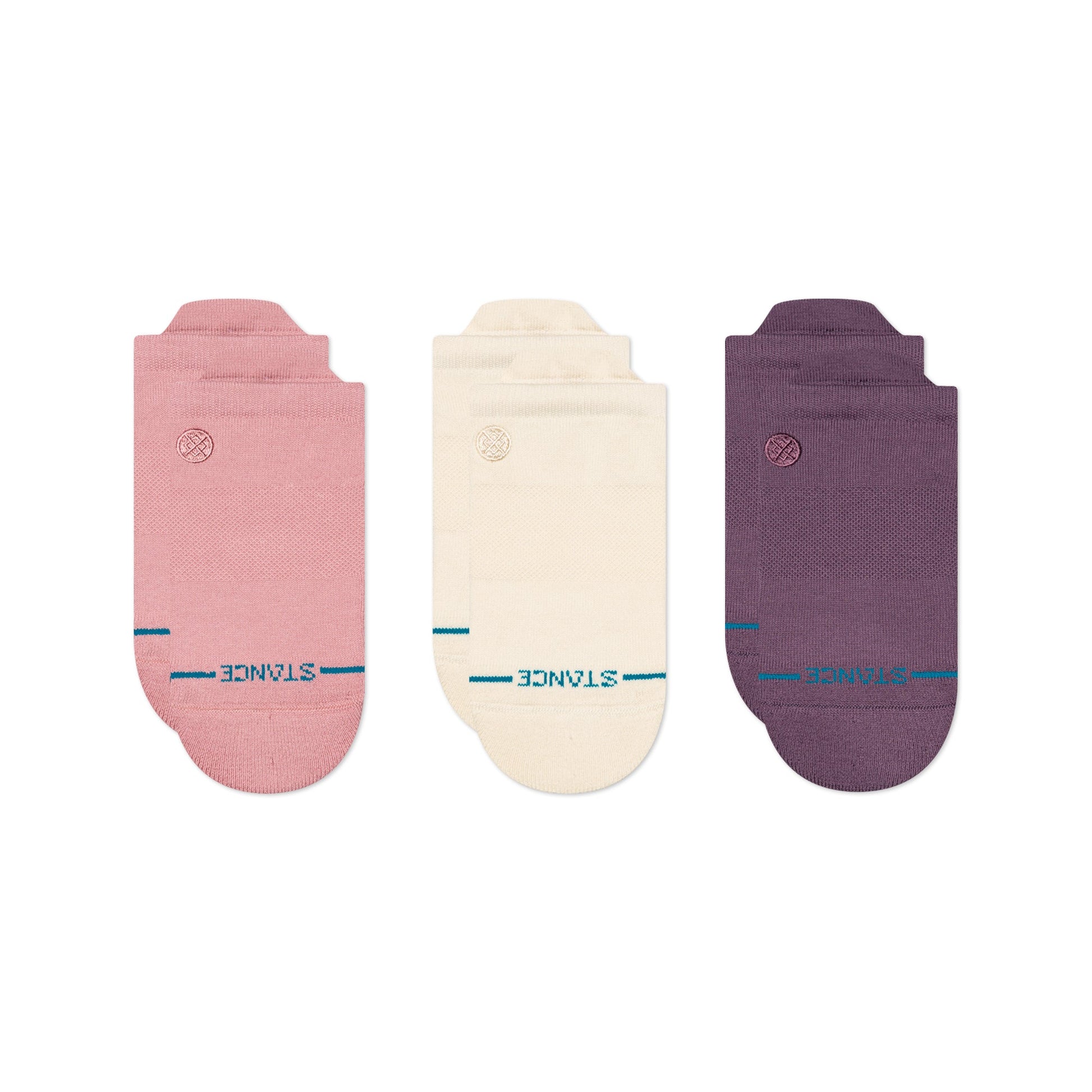 Stance Icon Low Tab Sock 3 Pack Pink