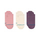 Stance Icon Low Tab Sock 3 Pack Pink