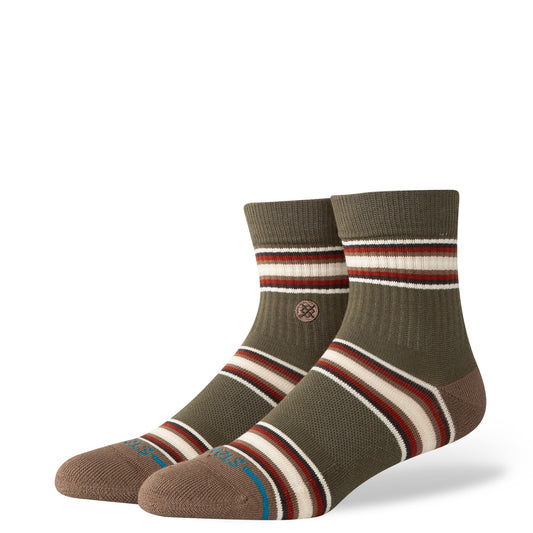 Stance Hill Top Crew Sock Dark Green