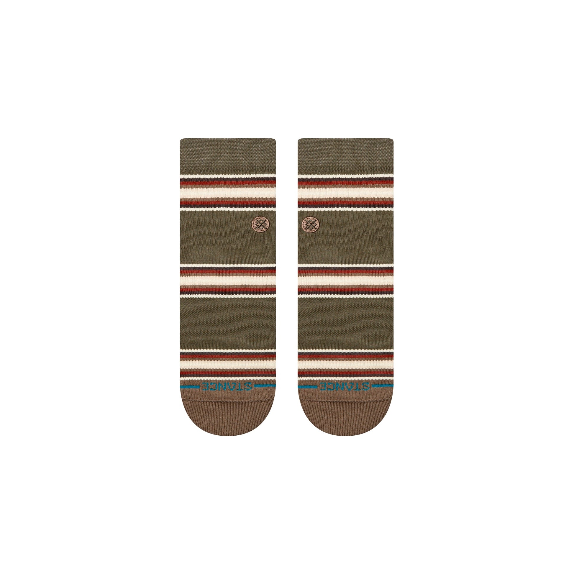 Stance Hill Top Quarter Sock Dark Green
