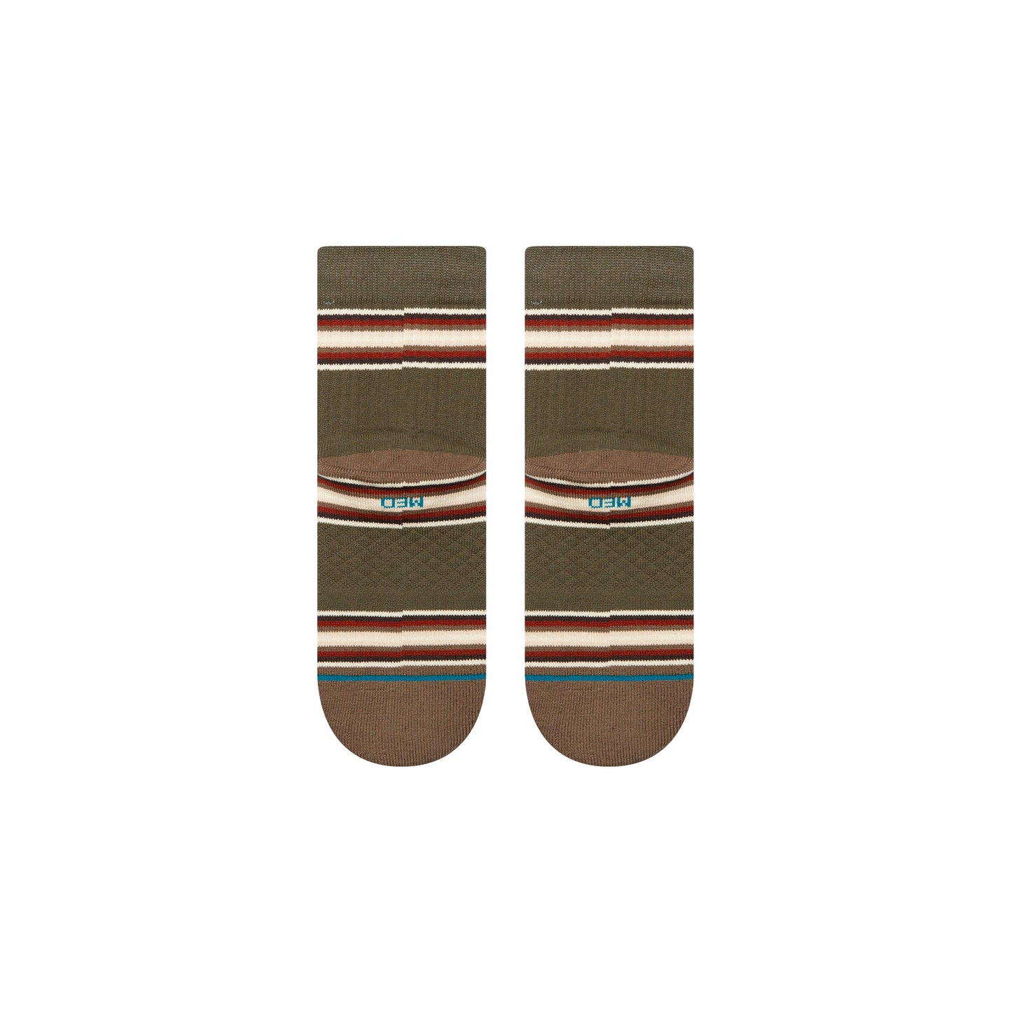 Stance Hill Top Quarter Sock Dark Green