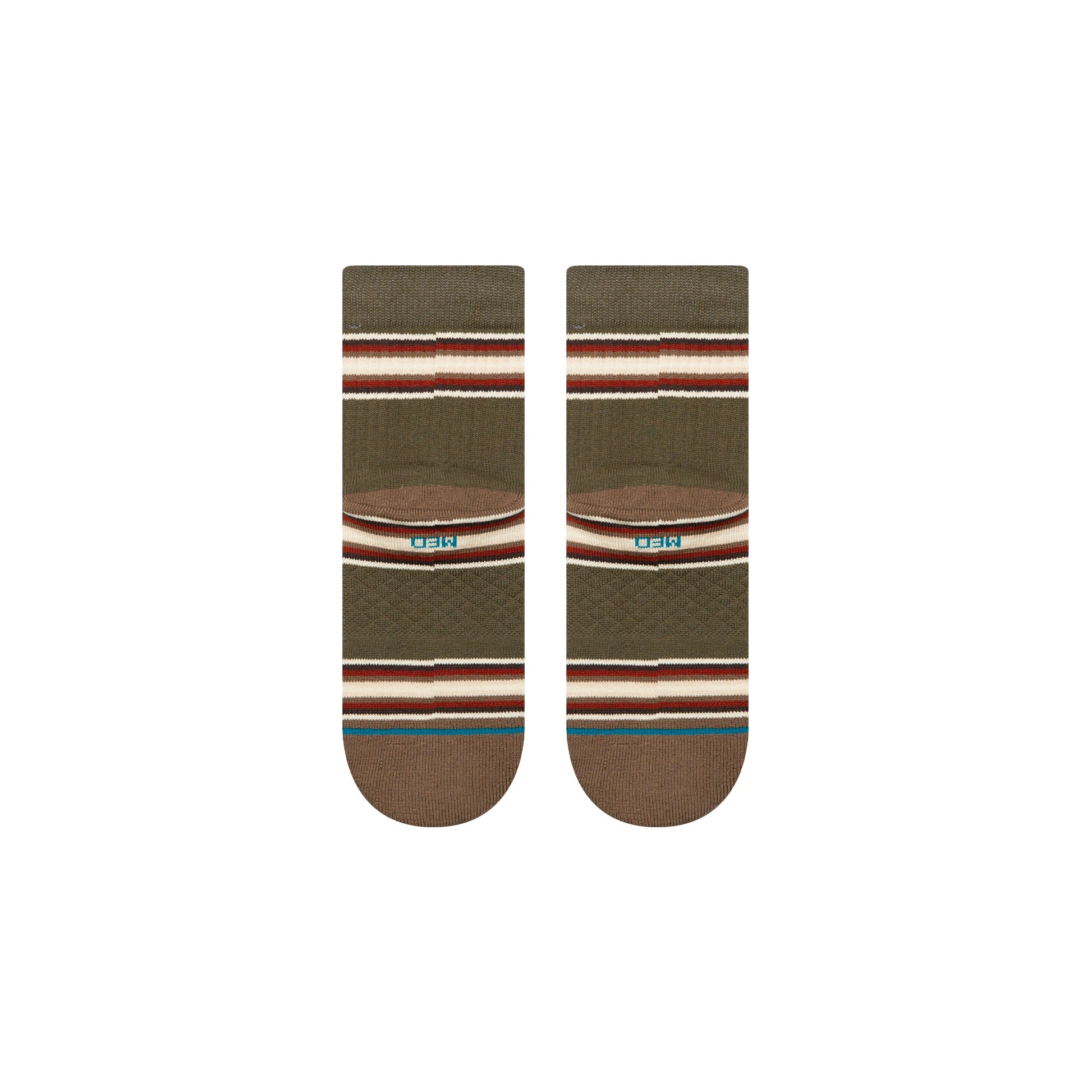 Stance Hill Top Quarter Sock Dark Green