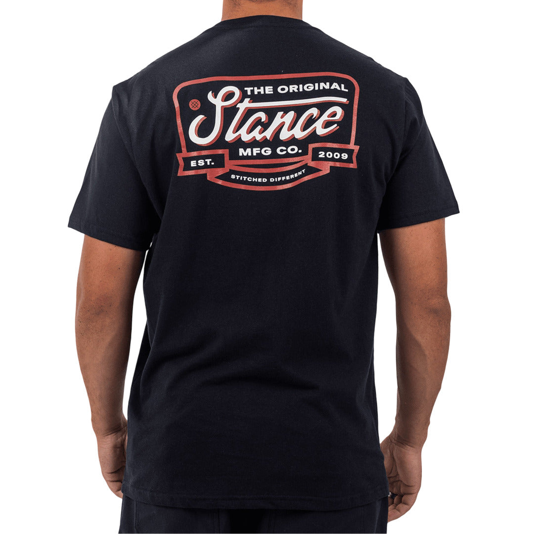 Stance Script Seal T-Shirt Black| model