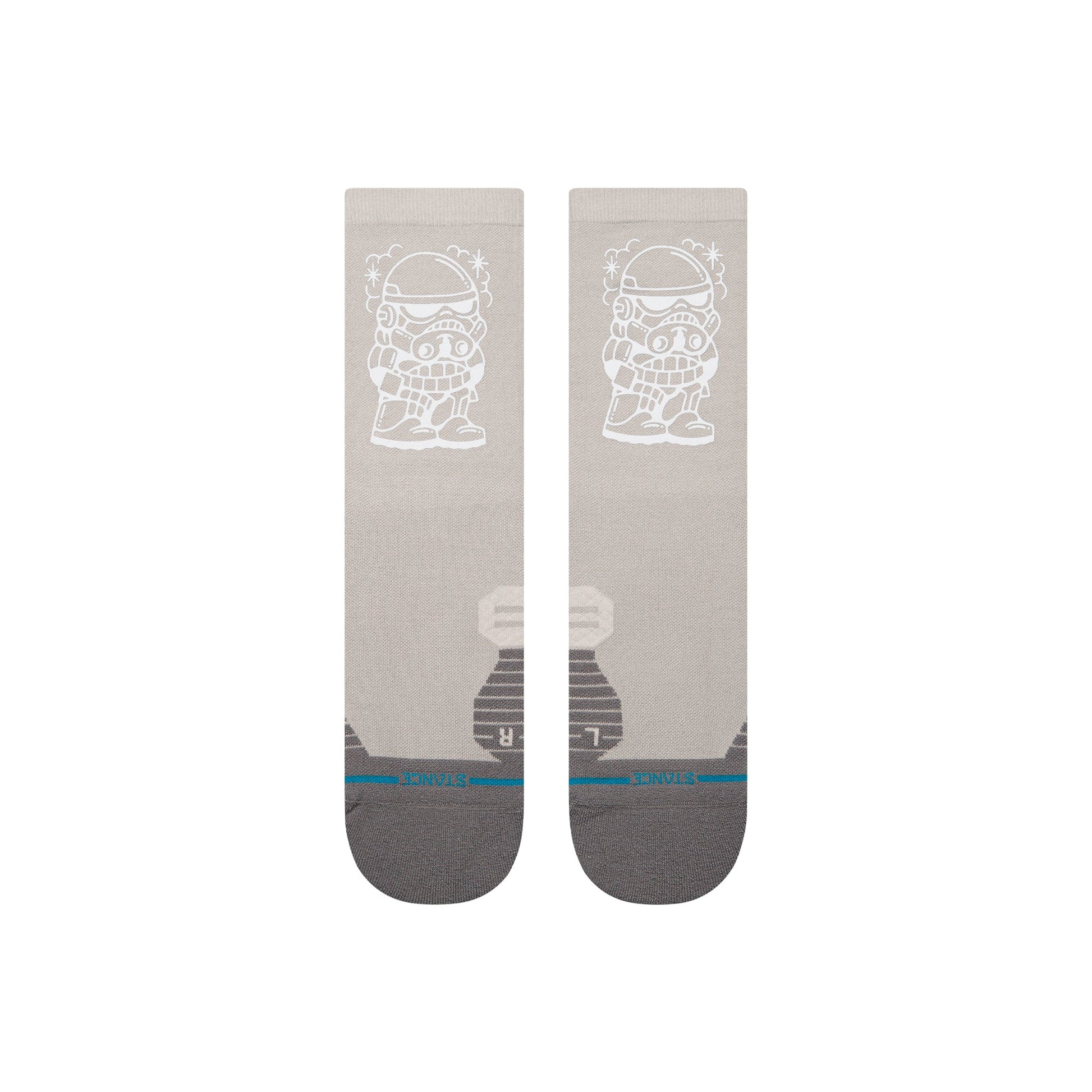 Stance Dj Trooper Light Crew Sock Grey