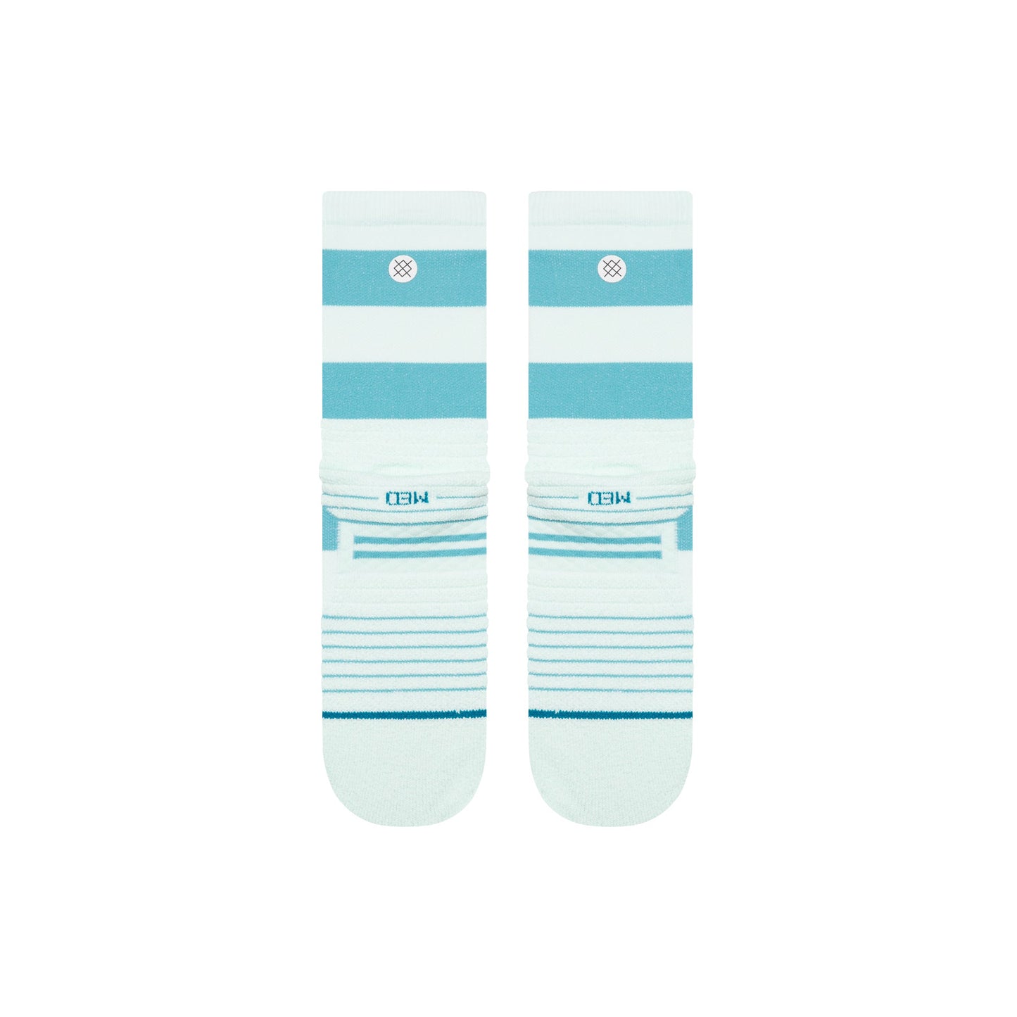 Stance Stacked Up Mid Crew Sock Ice Blue