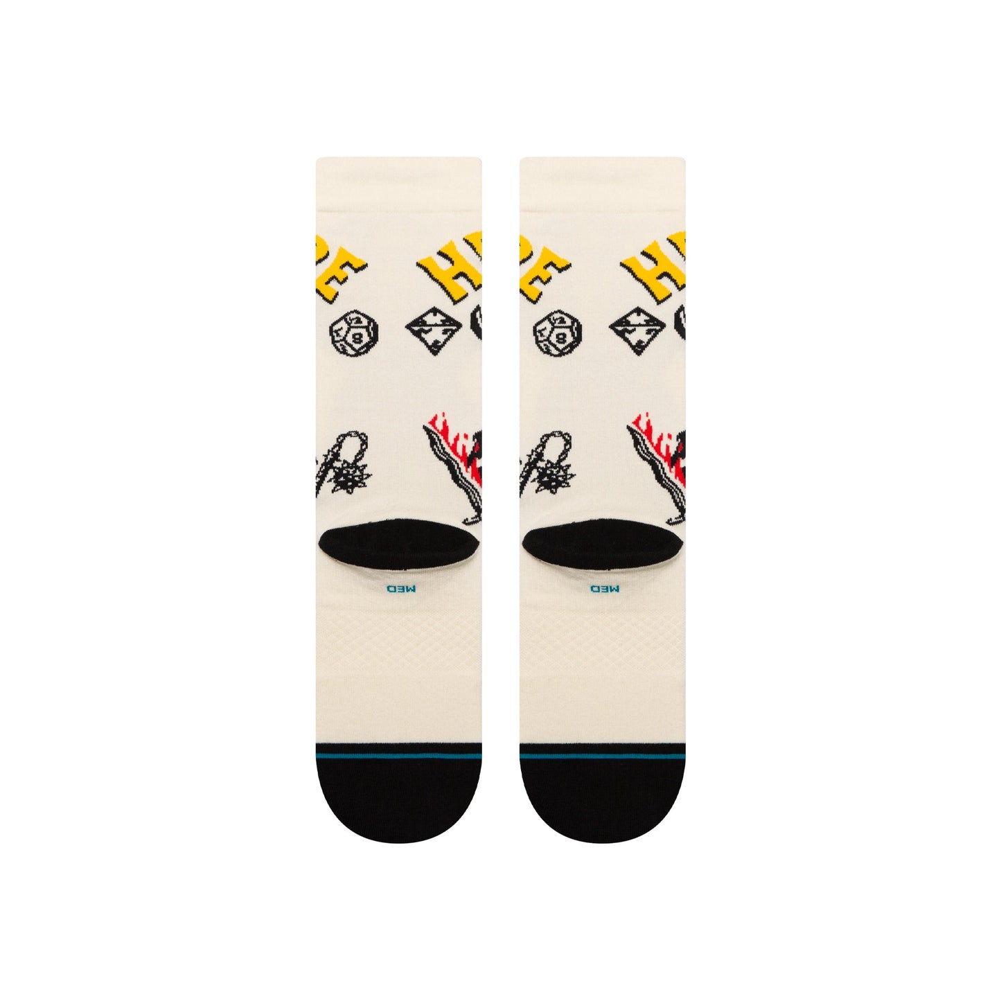 Stance Hellfire Crew Sock Vintage White