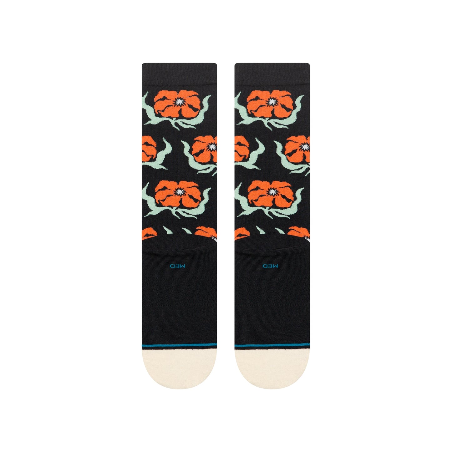 BROADCAST FLORAL CREW SOCK