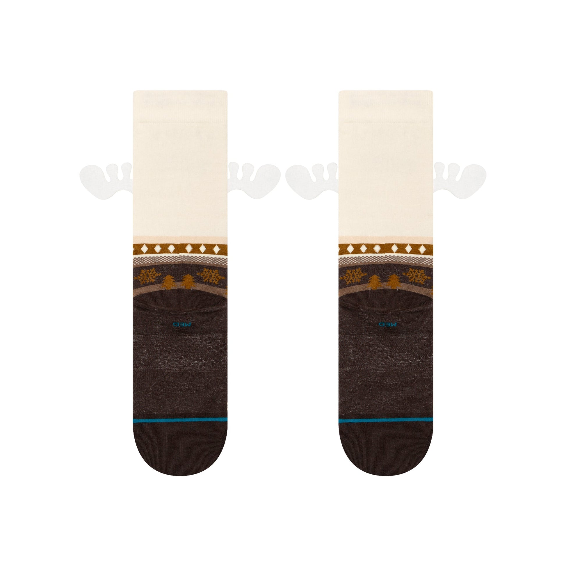 Stance Have Some Eggnog Crew Sock Dark Brown