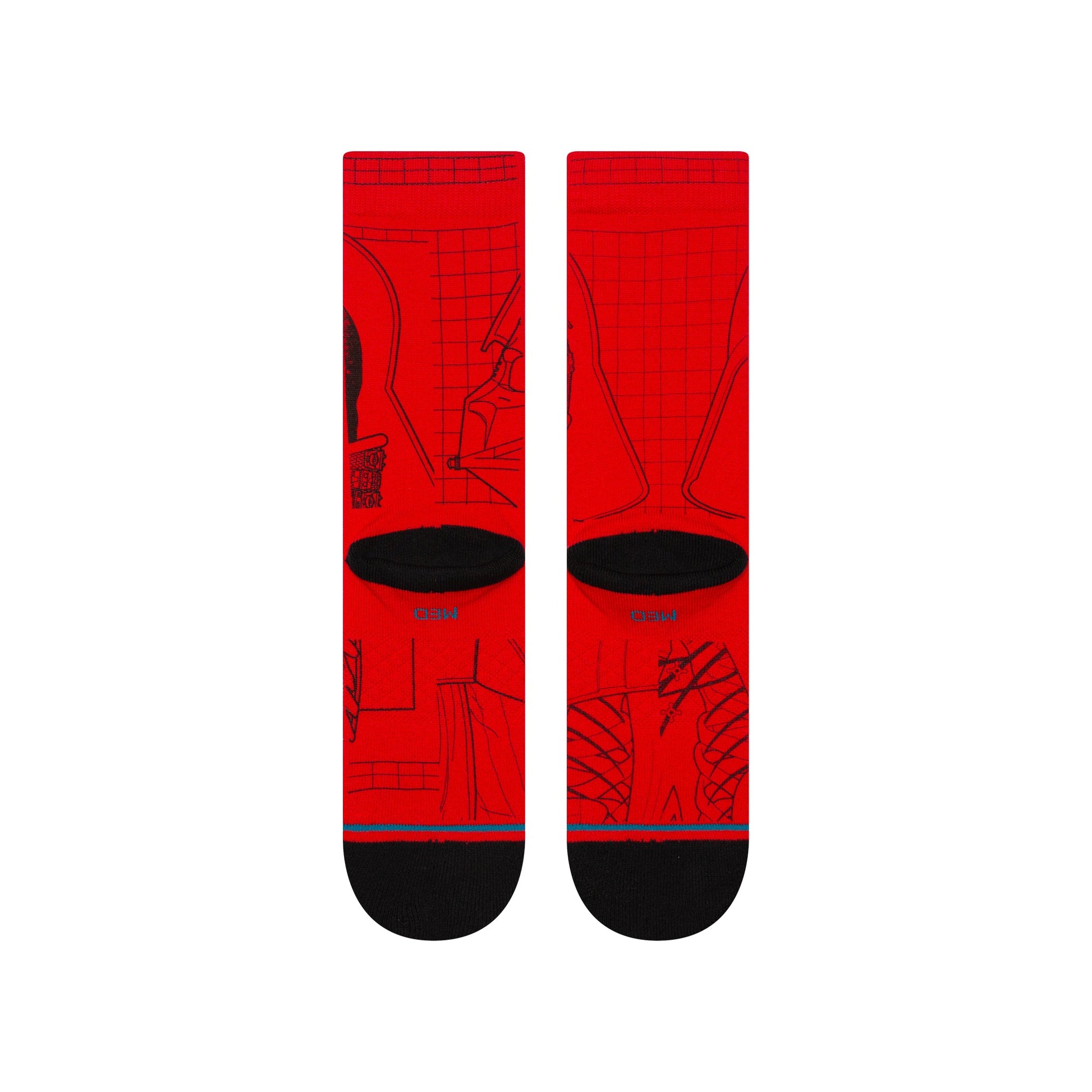 Stance Vader Star Wars Crew Sock Red