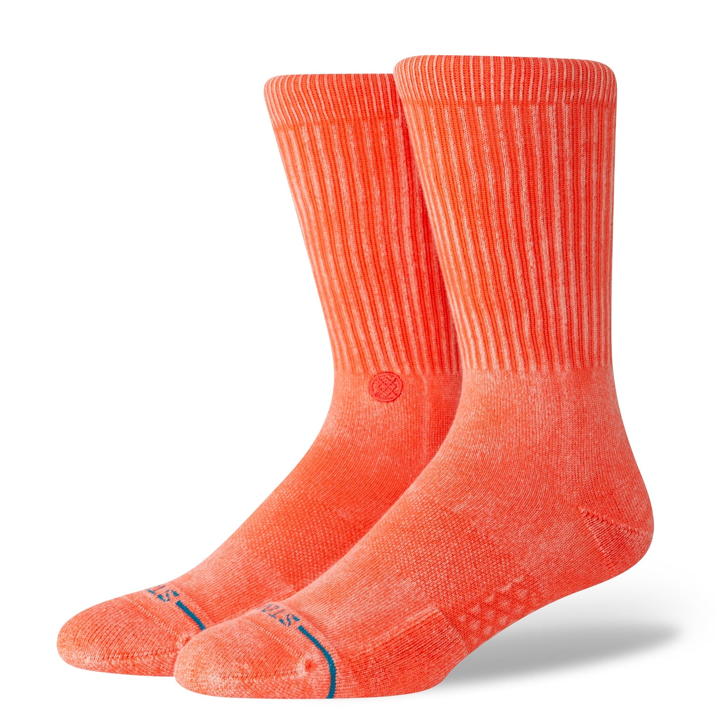 Stance Icon Dyed Crew Sock Coral