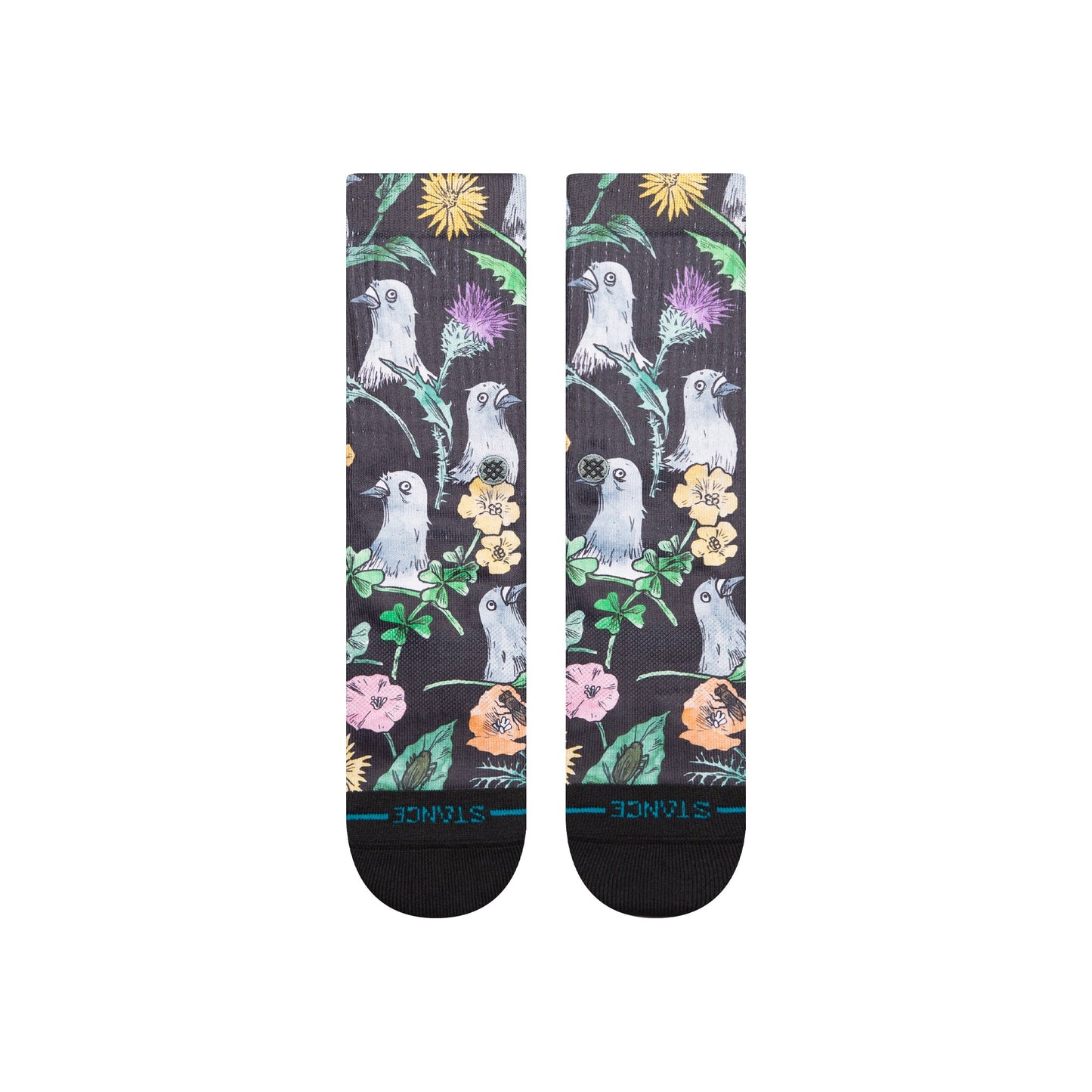 Stance Just Flocked Crew Sock Black
