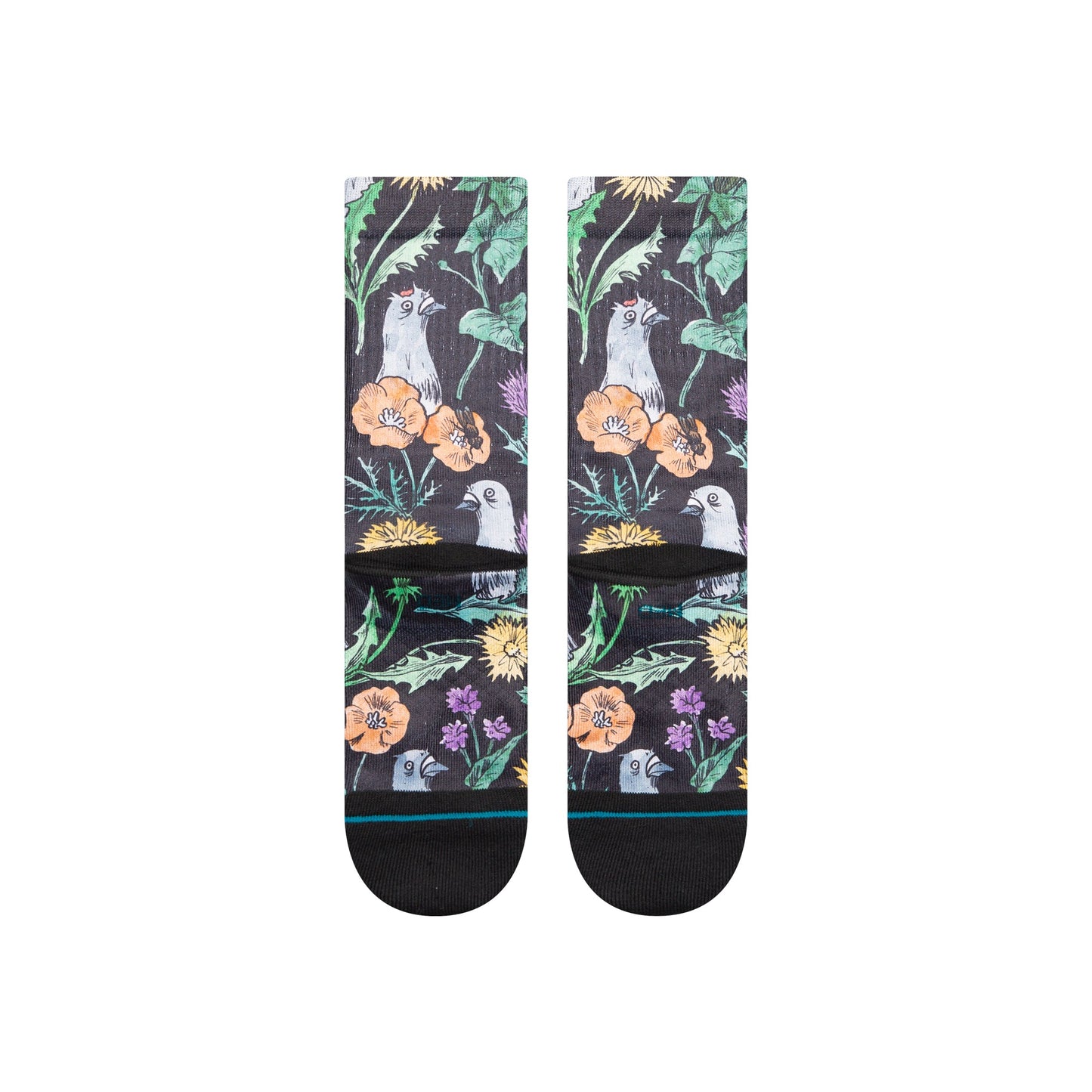 Stance Just Flocked Crew Sock Black