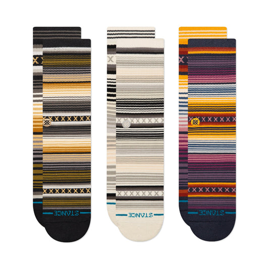 Stance Curren Crew Sock 3 Pack Forest