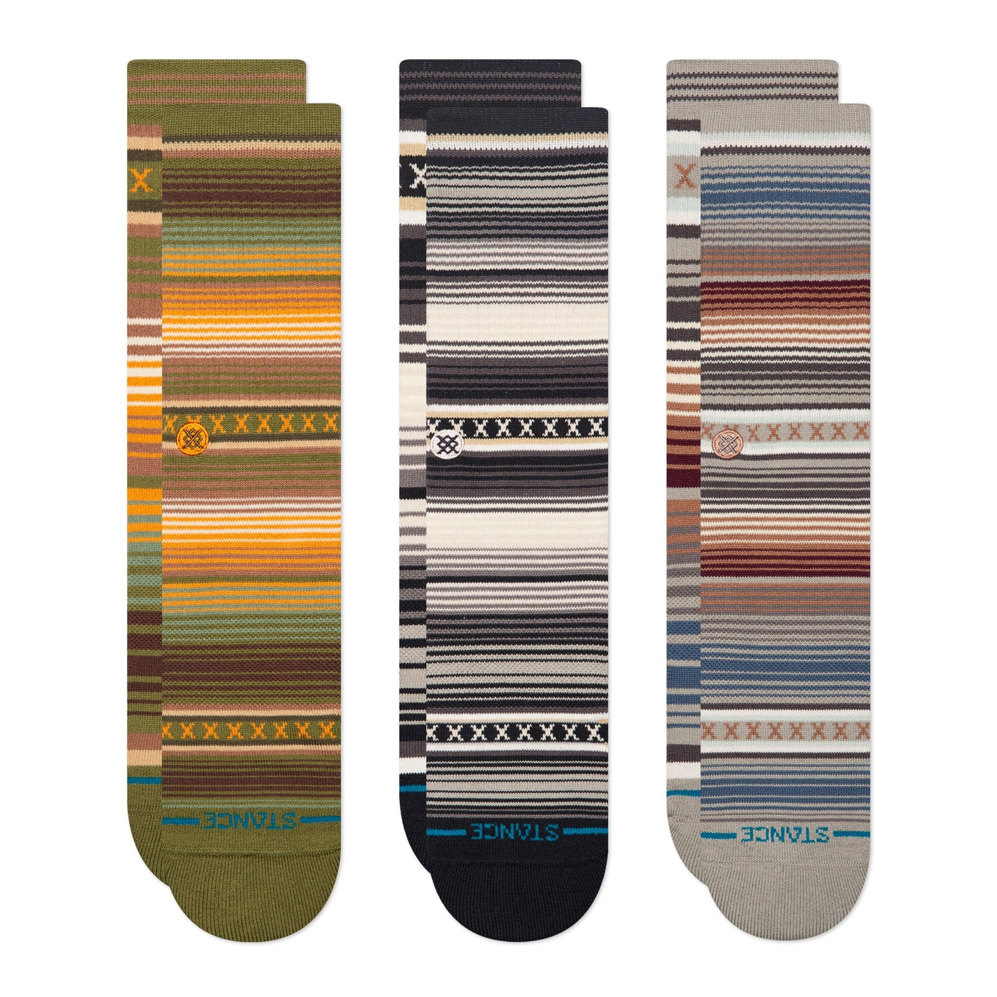Stance Curren Sock 3 Pack Green