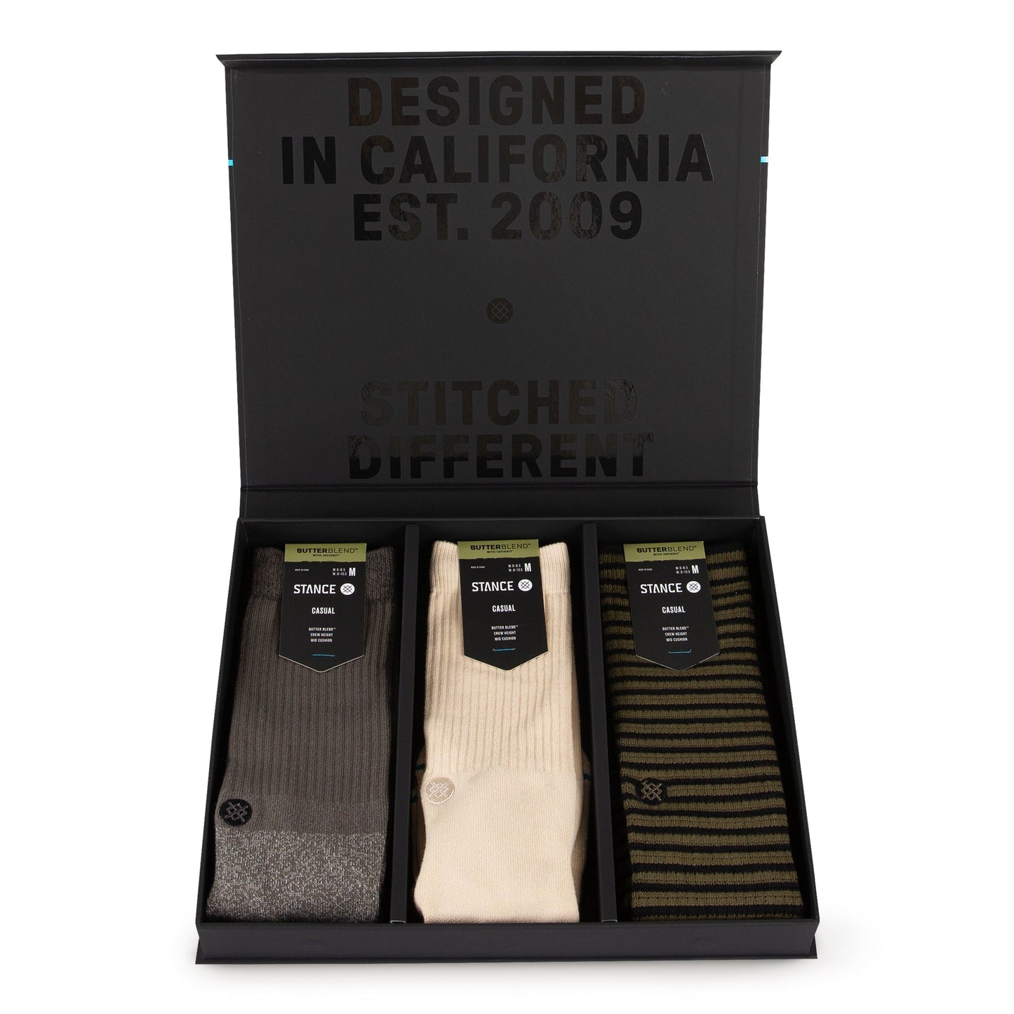 Stance Butter Blend Crew Box Set Sock Grey