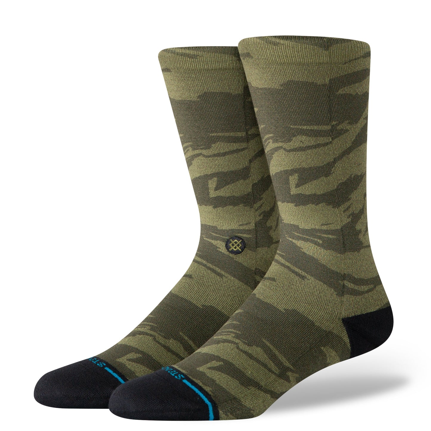 Stance Camoblend Crew Sock Dark Green
