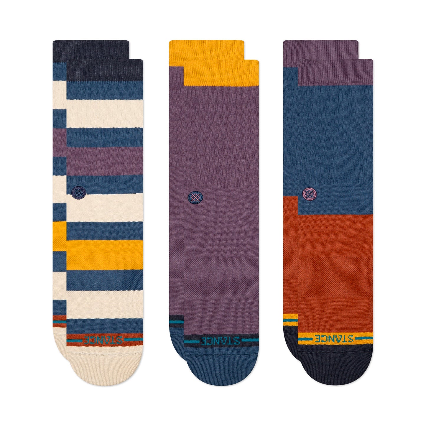 Stance Dexter Crew Sock 3 Pack Dark Royal