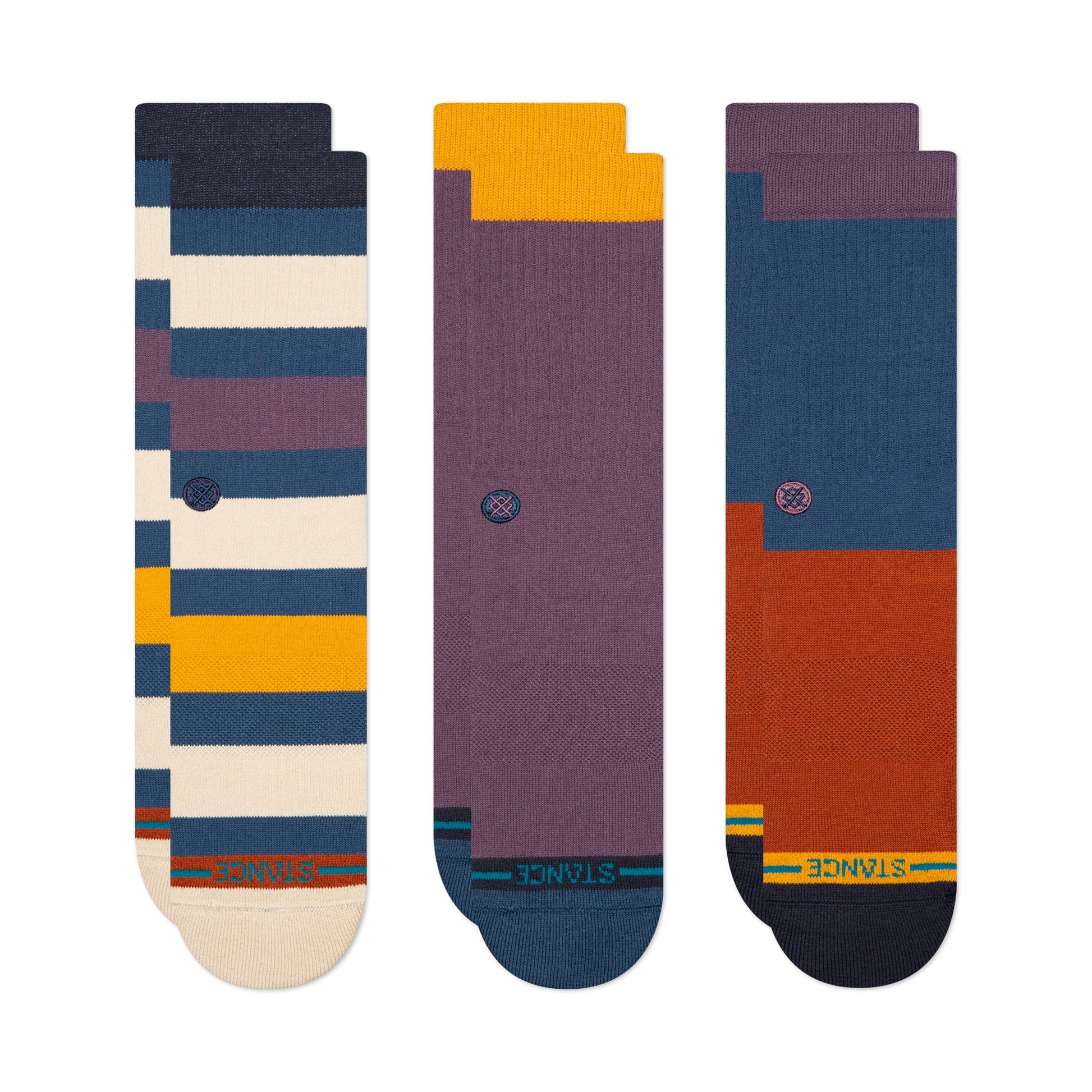 Stance Dexter Crew Sock 3 Pack Dark Royal