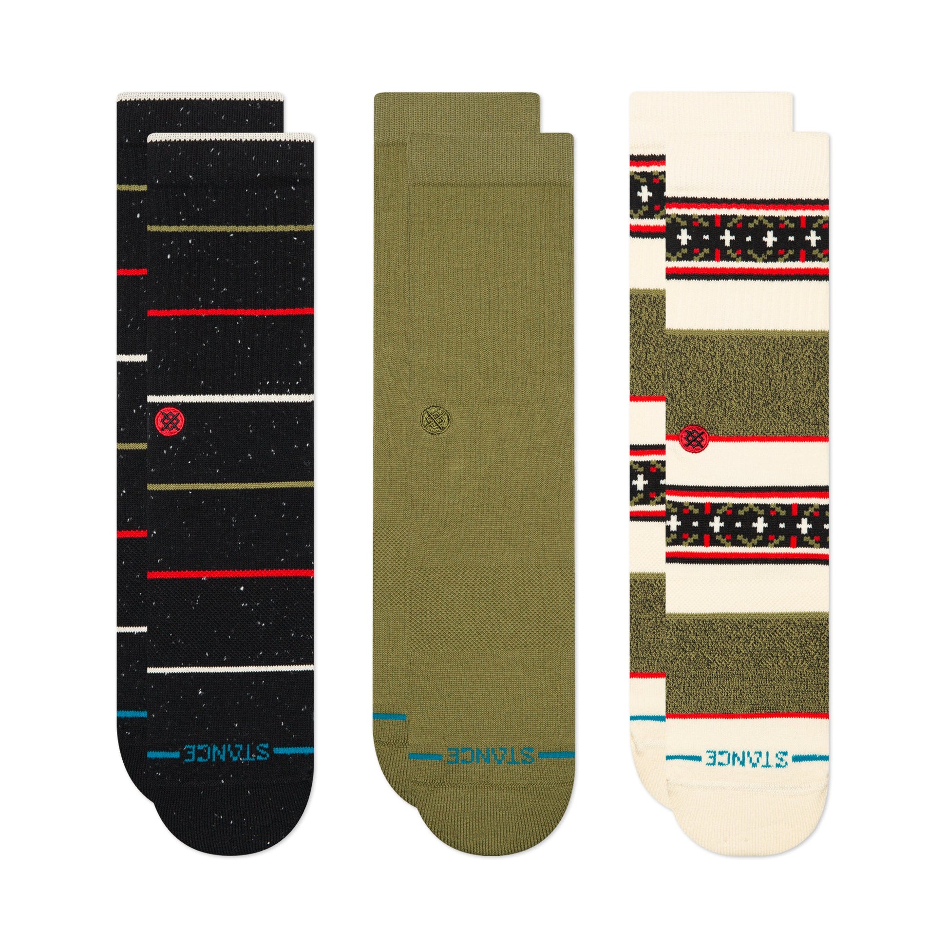 Stance Greetings Crew Sock 3 Pack Black