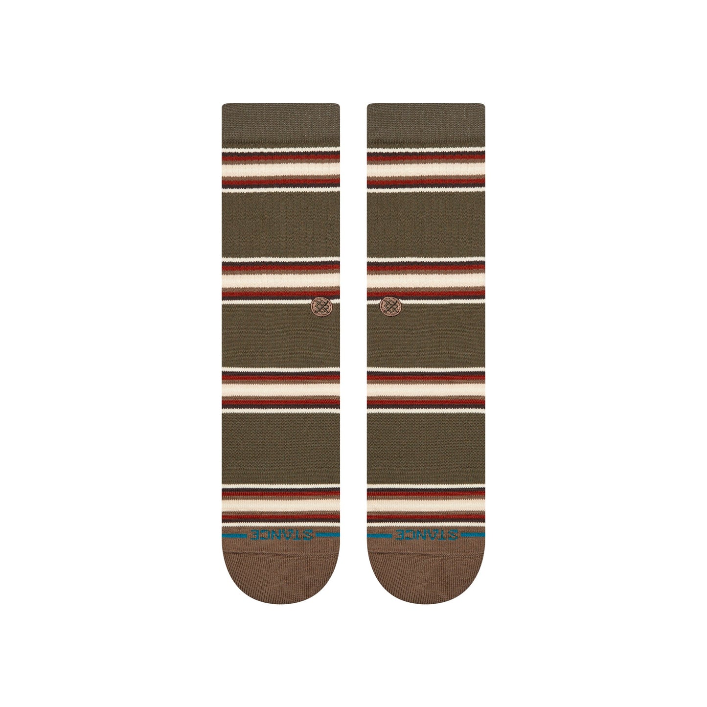 Stance Hill Top Crew Sock Dark Green