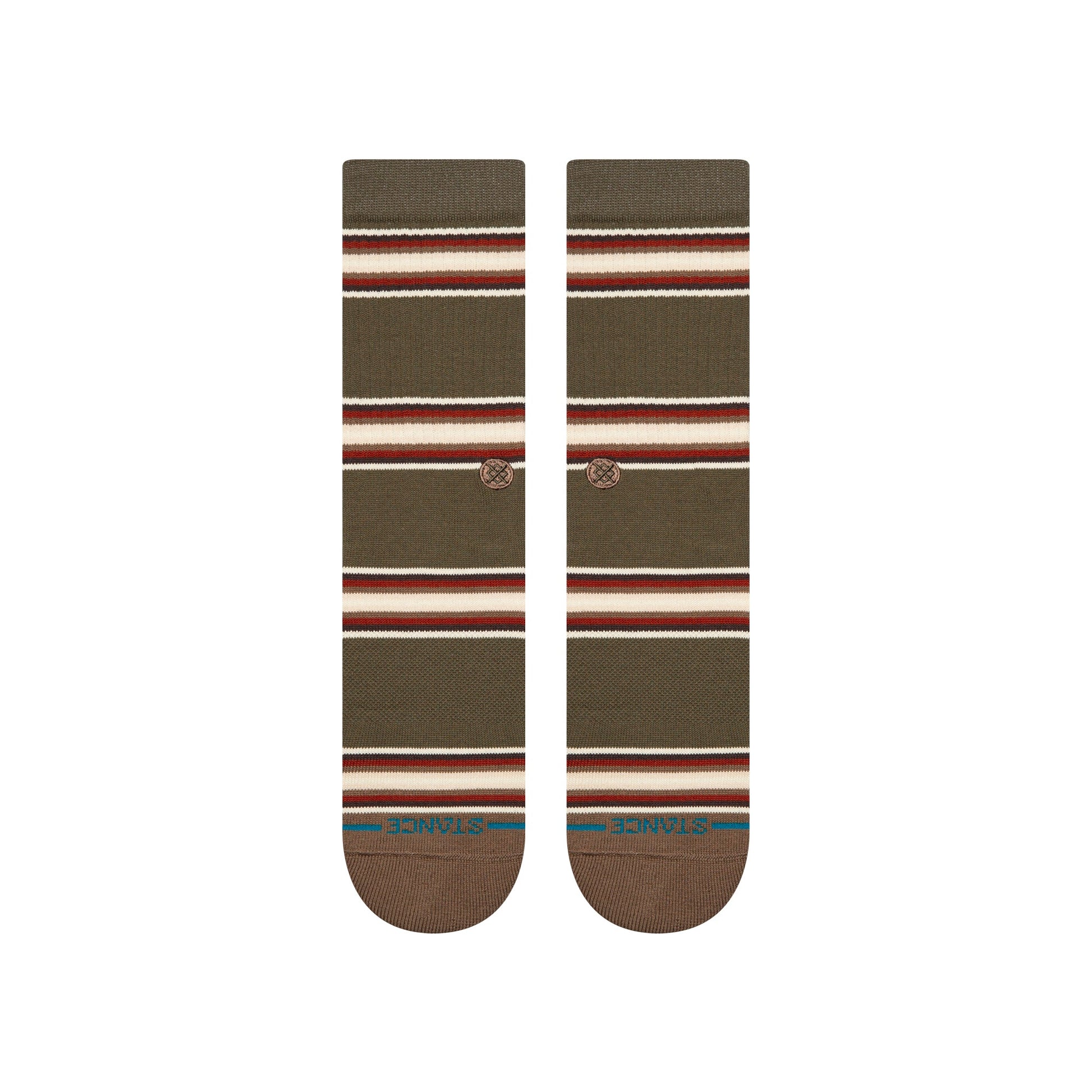 Stance Hill Top Crew Sock Dark Green