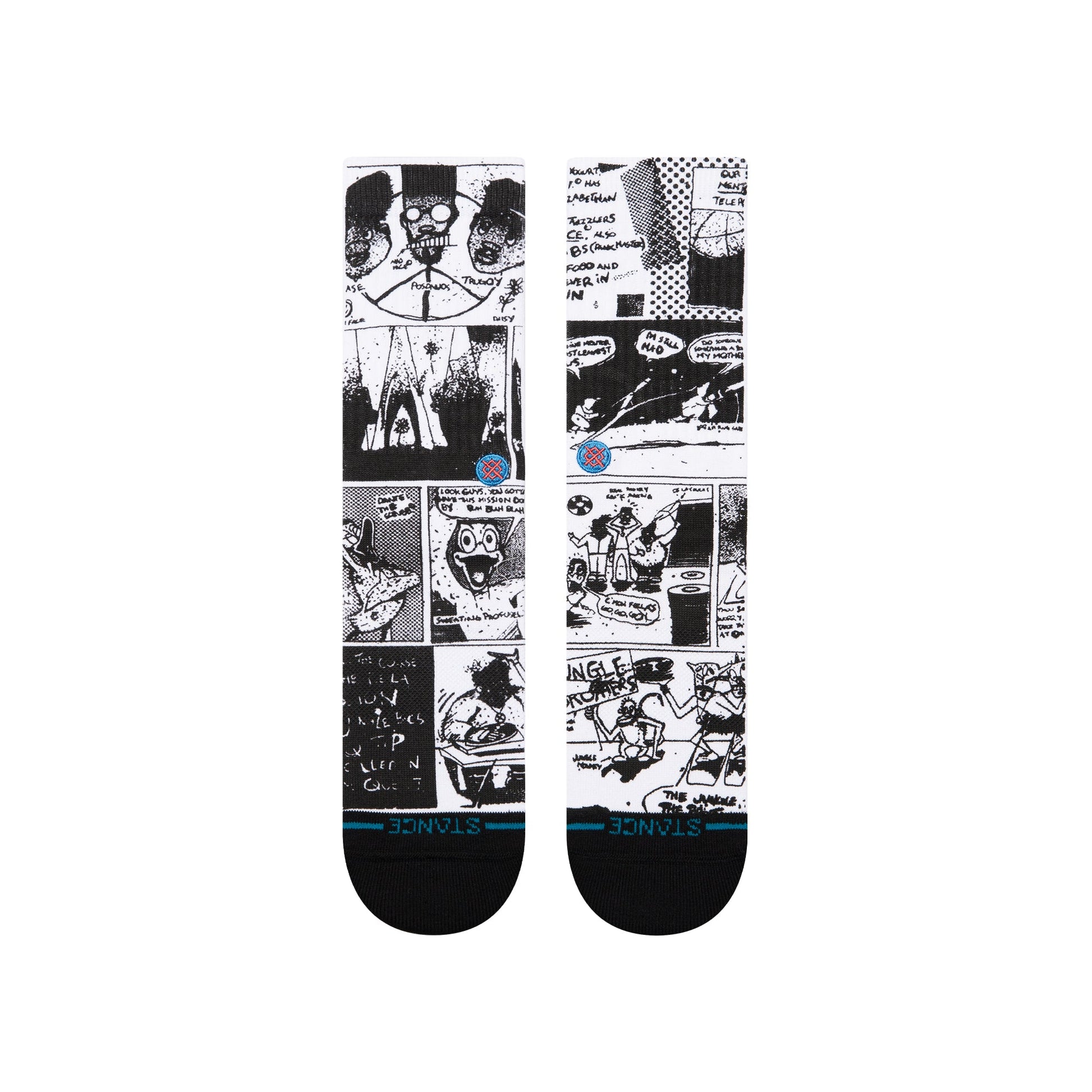 Stance The Sleeve Crew Sock Black White