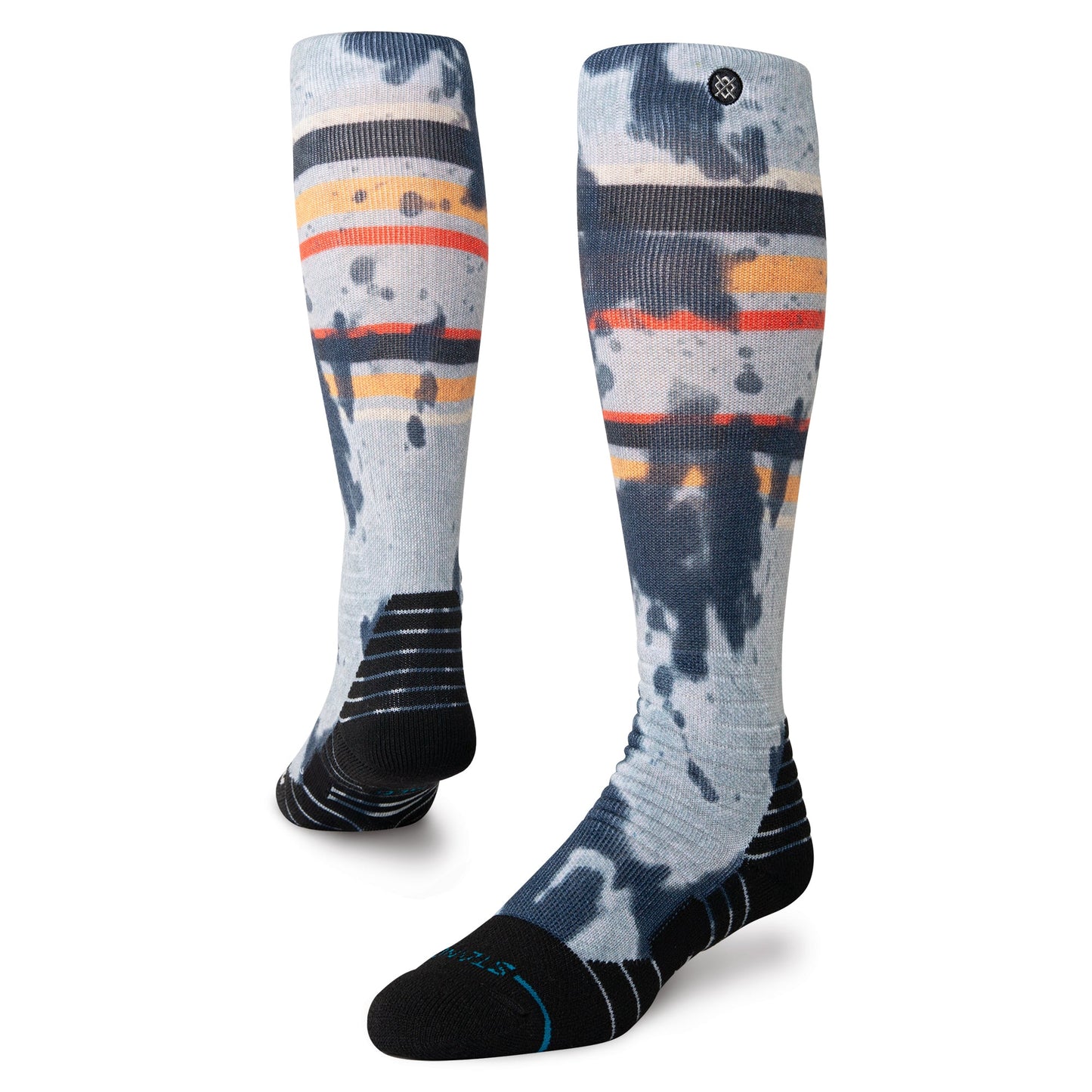 Stance Brong Over The Calf Snow Sock Grey Red