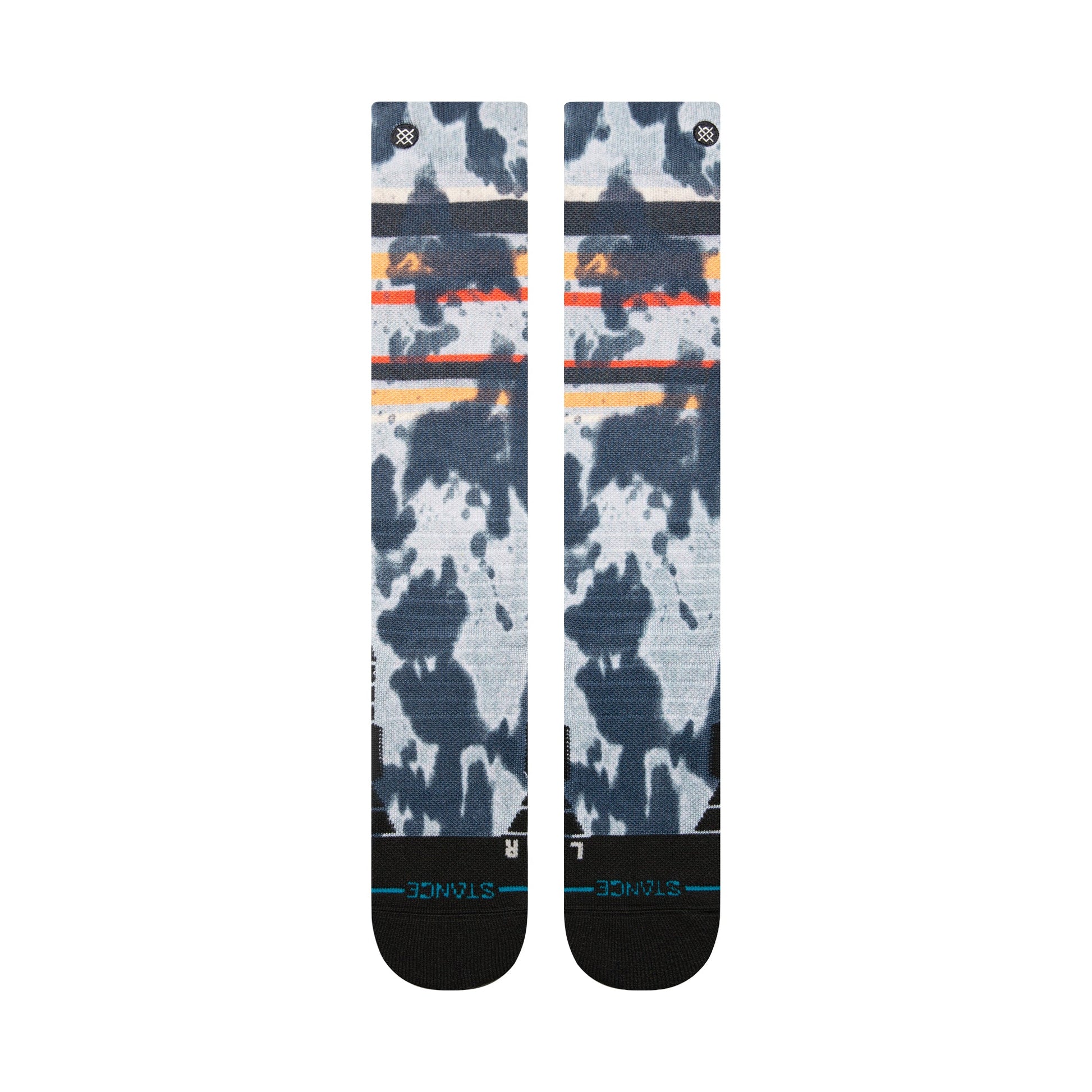Stance Brong Over The Calf Snow Sock Grey Red
