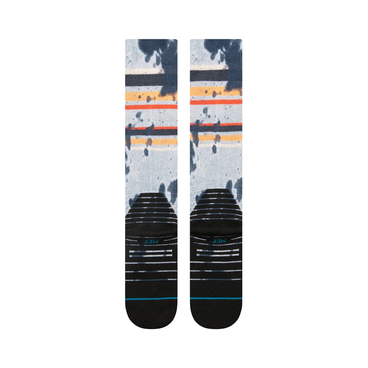Stance Brong Over The Calf Snow Sock Grey Red