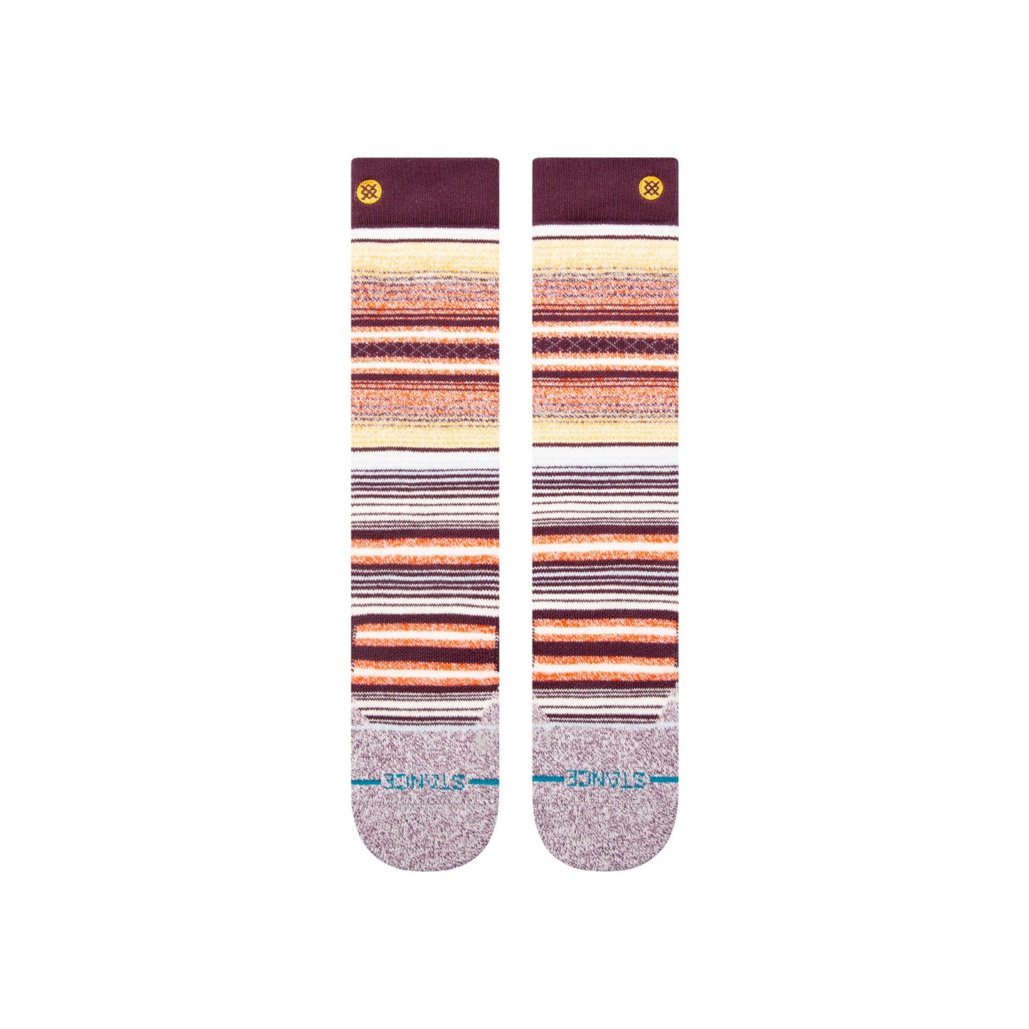 Stance Curren Over The Calf Snow Sock Wine