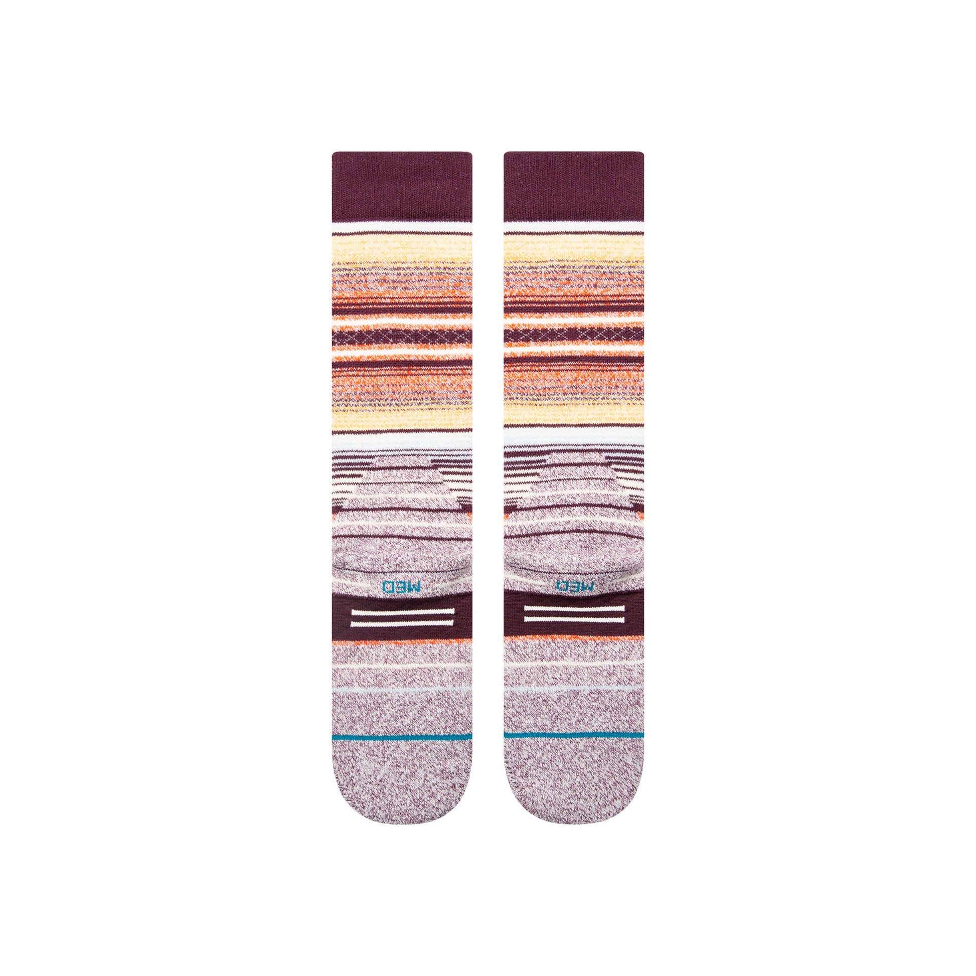Stance Curren Over The Calf Snow Sock Wine