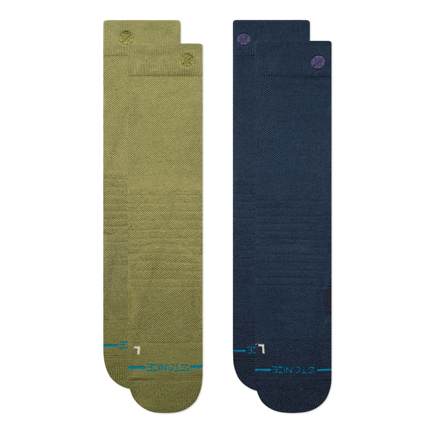 Stance Iconic Mid Poly Snow Sock 2 Pack Chive