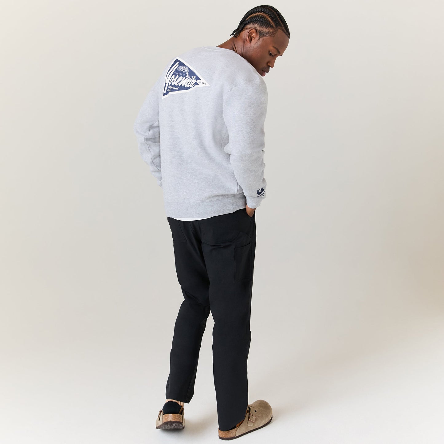 Stance National Parks Crewneck Heather Grey |model