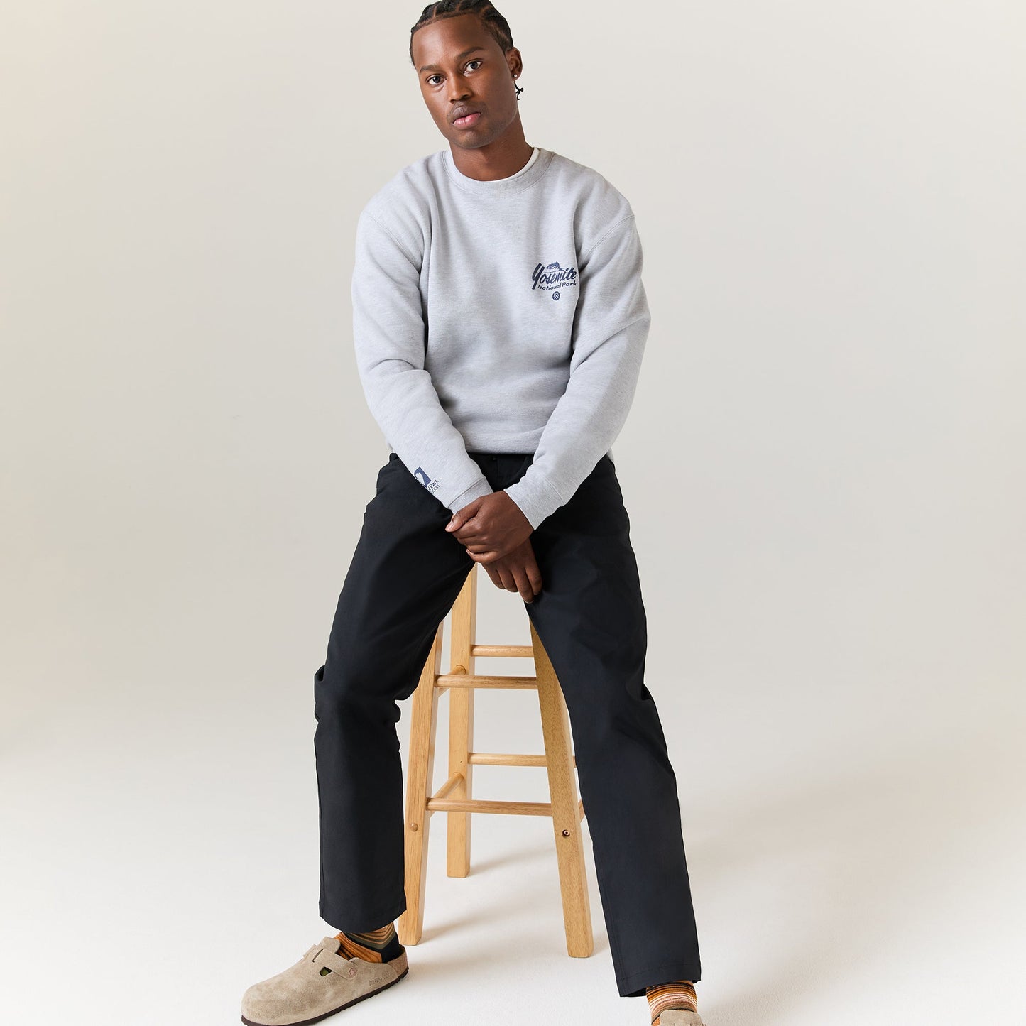 Stance National Parks Crewneck Heather Grey |model