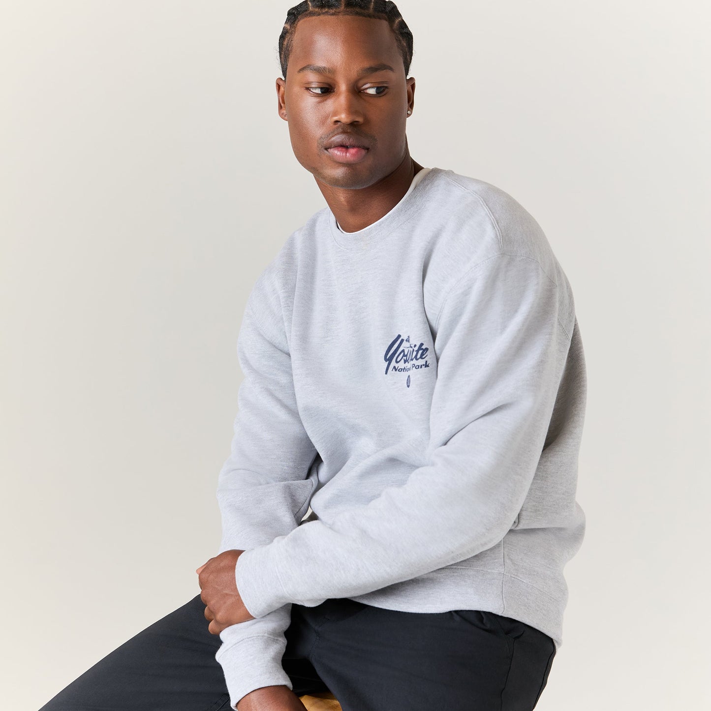 Stance National Parks Crewneck Heather Grey |model