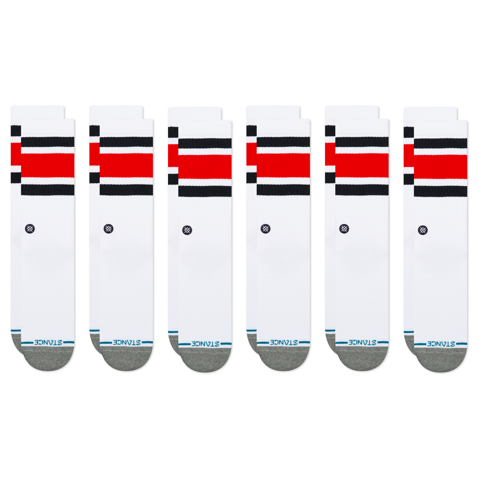 Stance Lifestyle Boyd Crew Sock 6 Pack Blue