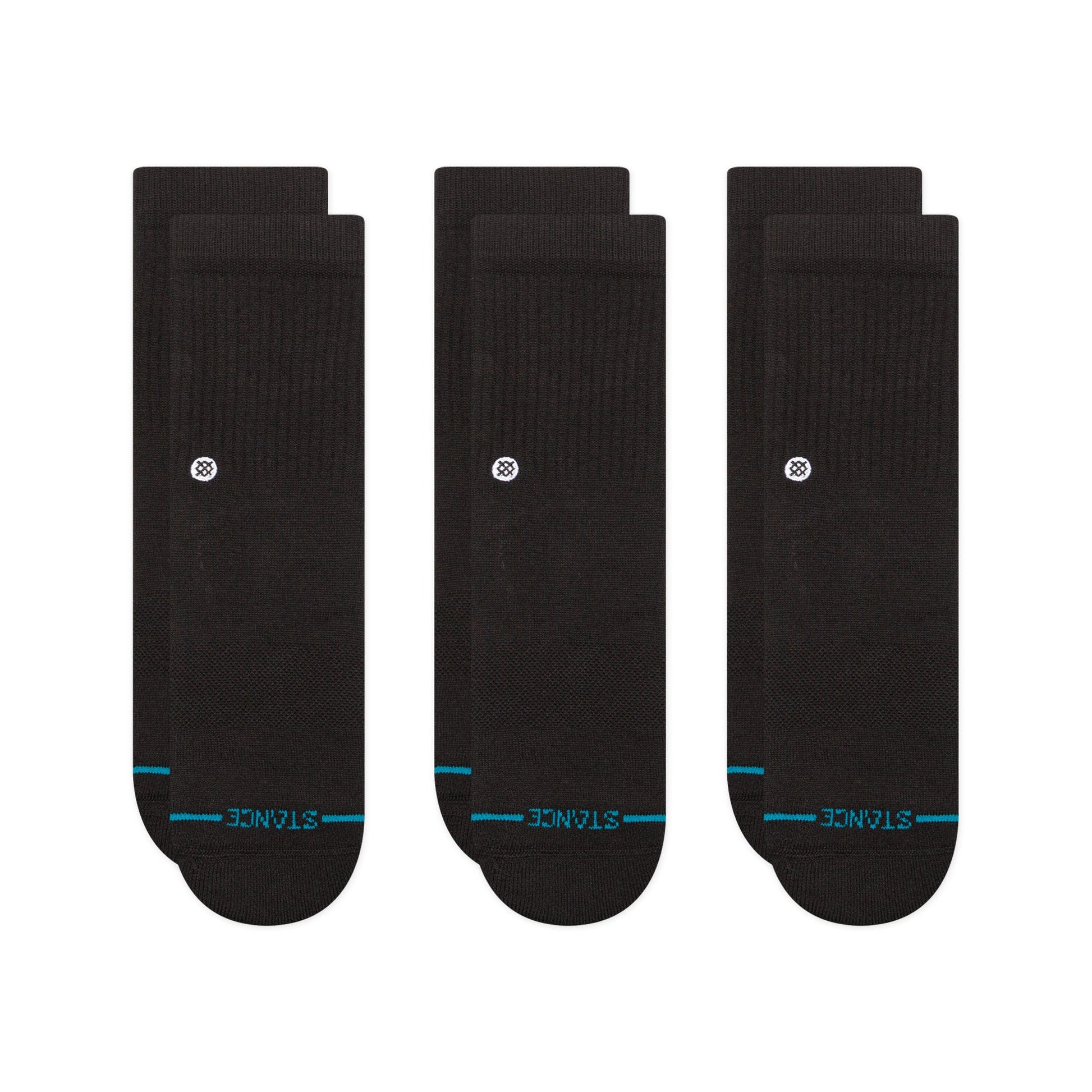 Stance Icon Kids Crew Sock 3 Pack Black