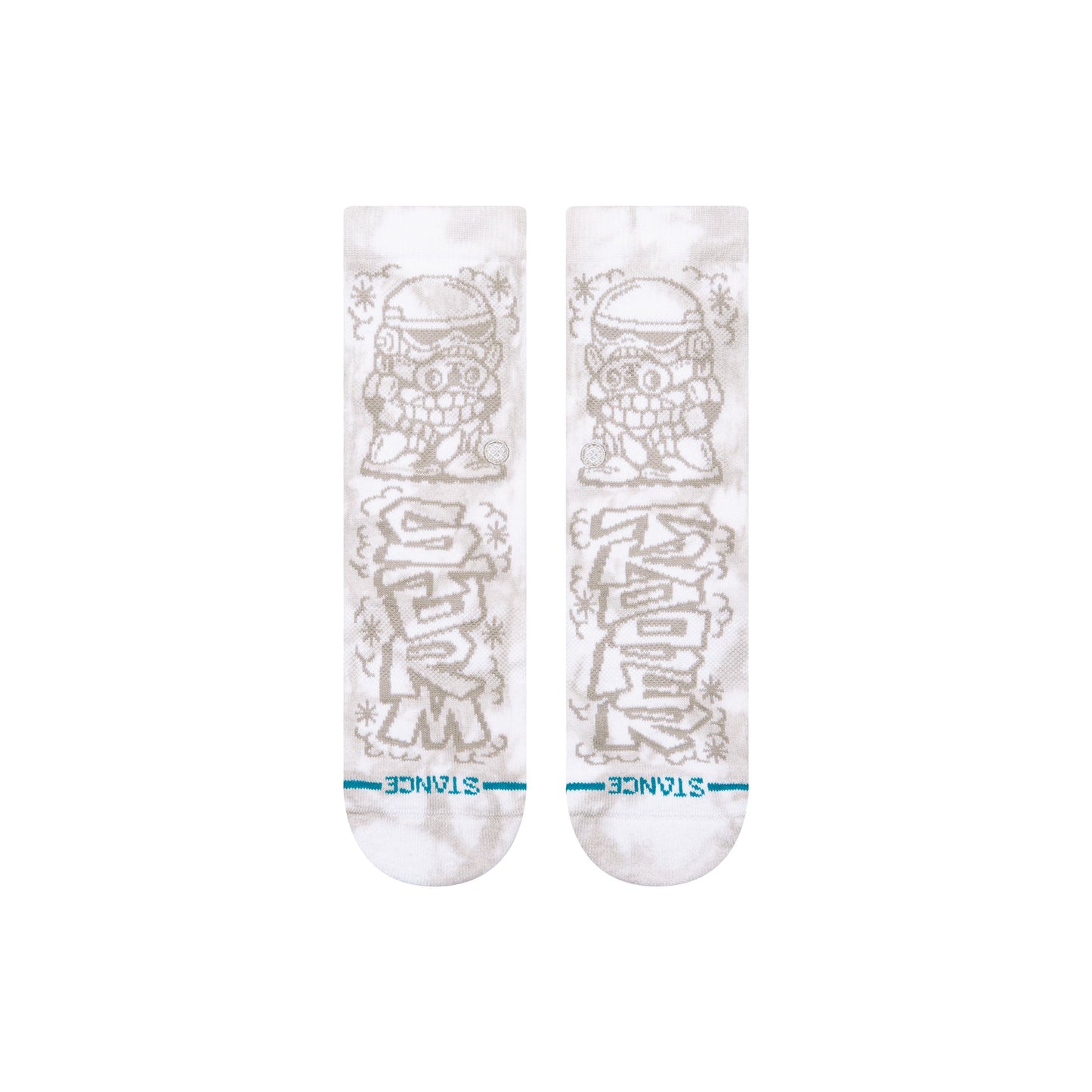 Stance Dj Trooper Kids Crew Sock White