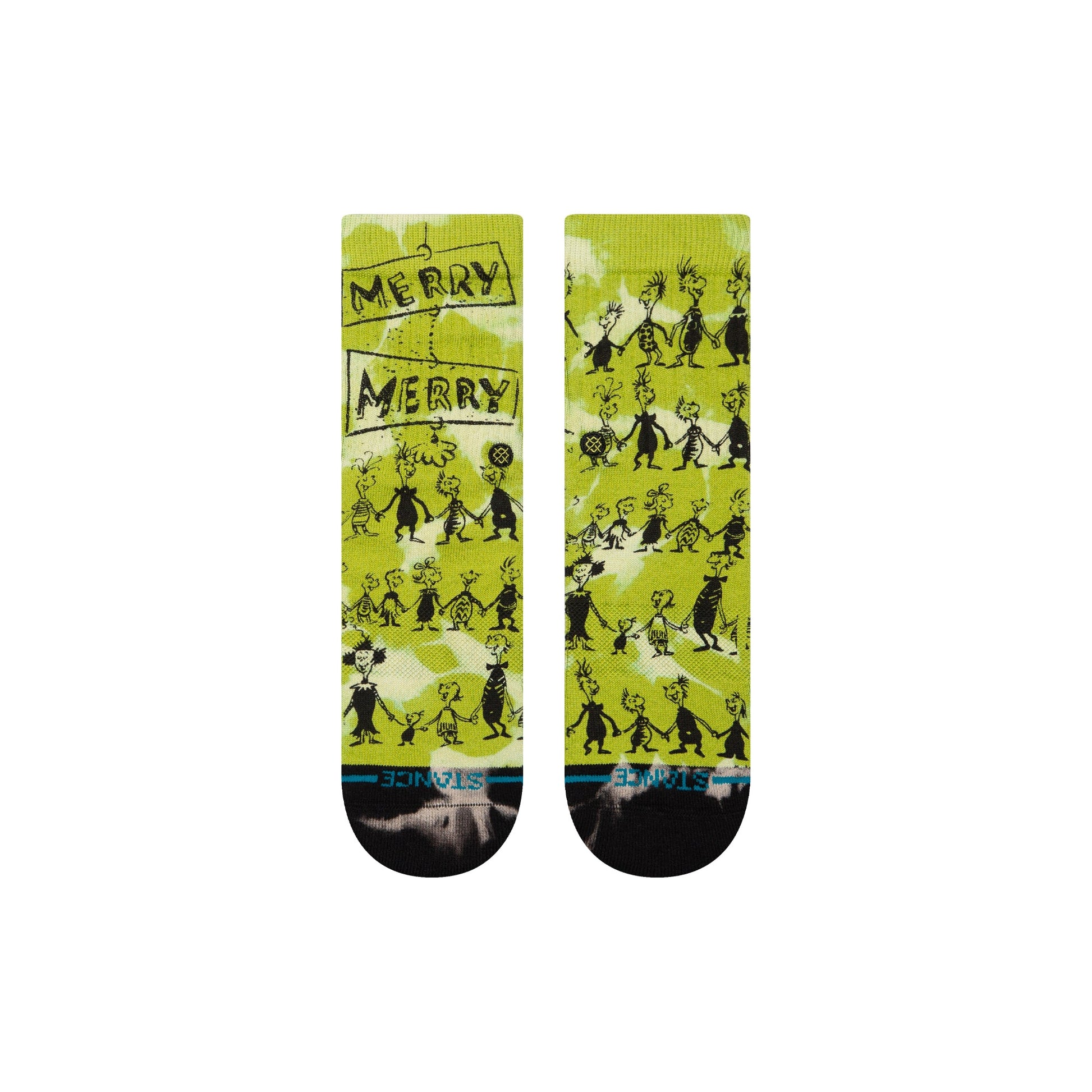 Stance Down In Whovile Kids Crew Sock Green