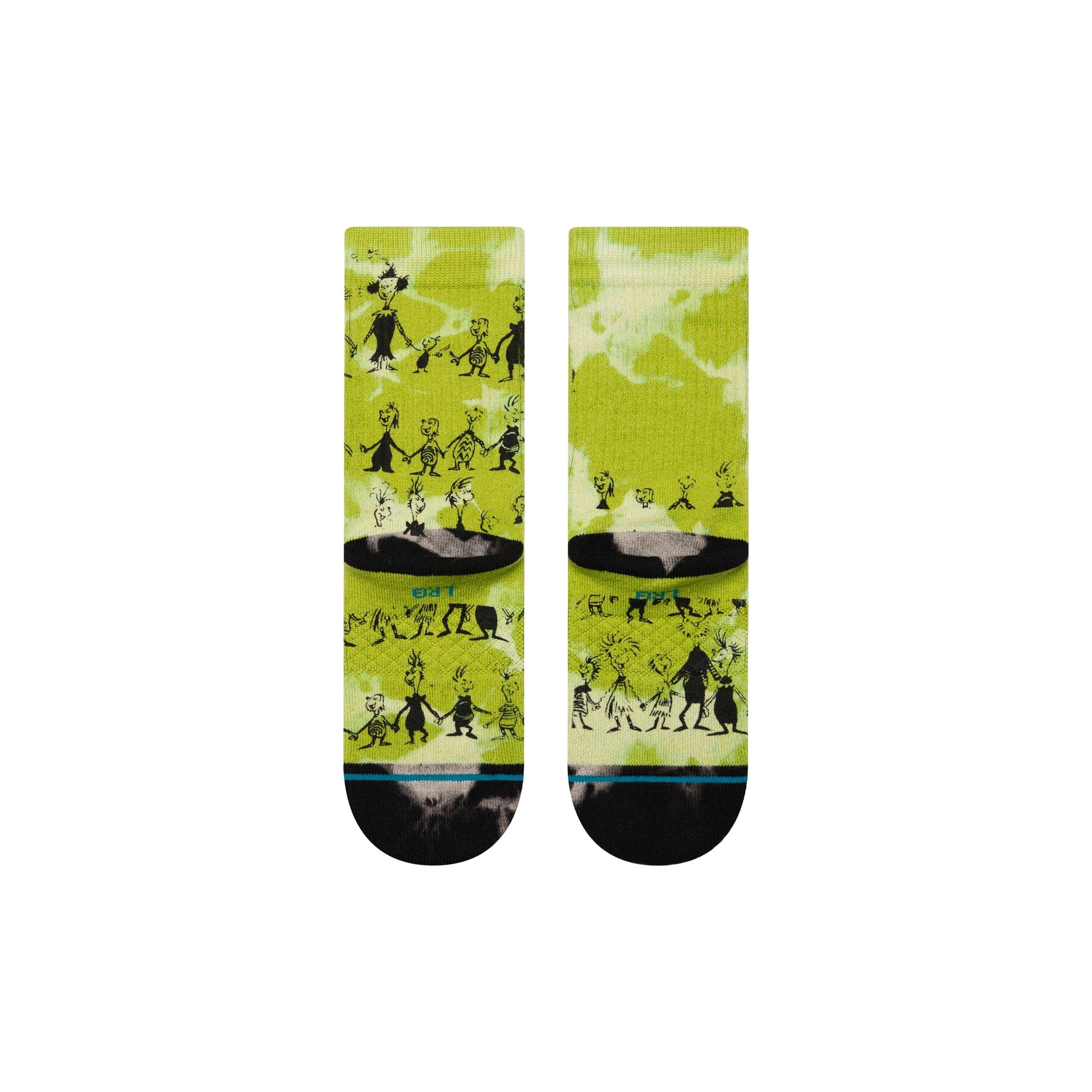 Stance Down In Whovile Kids Crew Sock Green