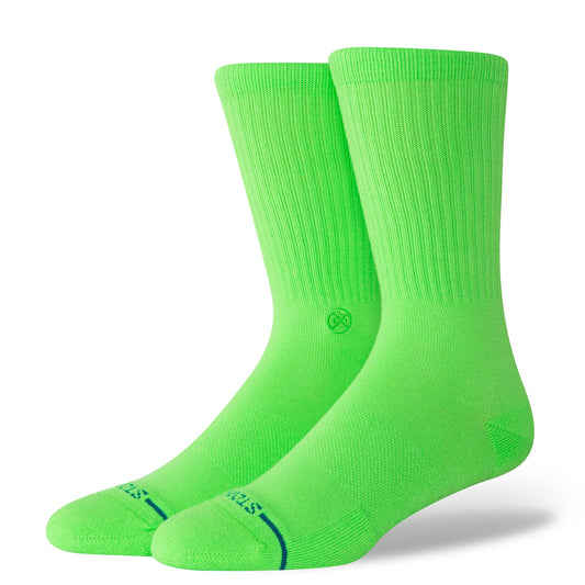 Stance Icon Crew Sock Neon Green
