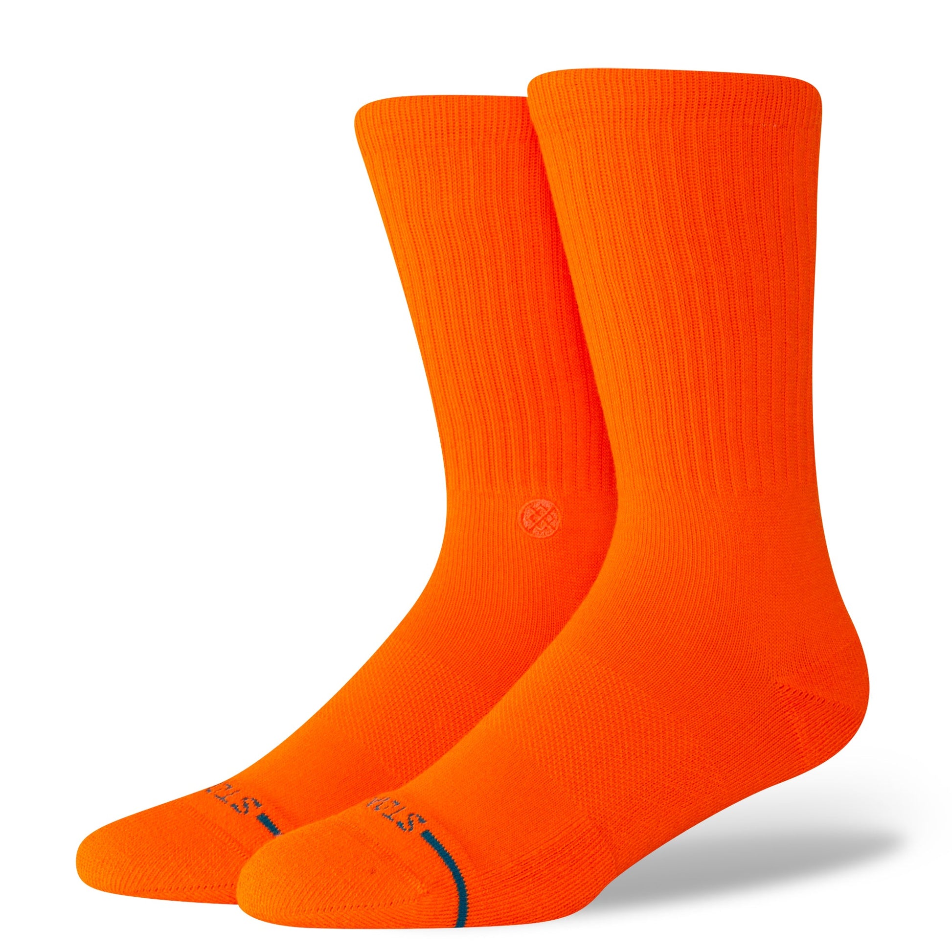 Stance Icon Crew Sock Neon Orange