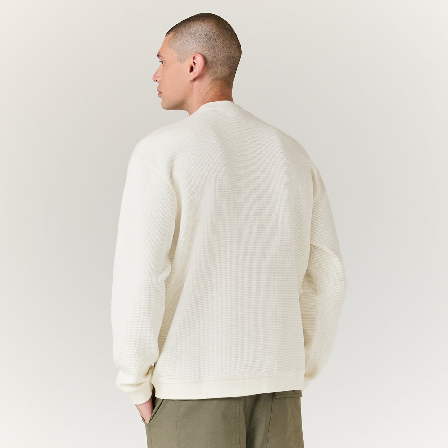 Stance Waffle Crewneck Knit Canvas |model