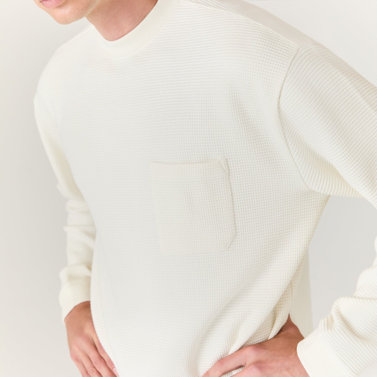 Stance Waffle Crewneck Knit Canvas |model