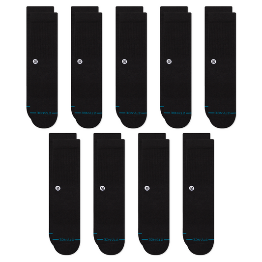 Stance ICON CREW SOCK 9 PACK Black
