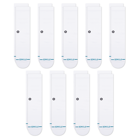 Stance ICON CREW SOCK 9 PACK White